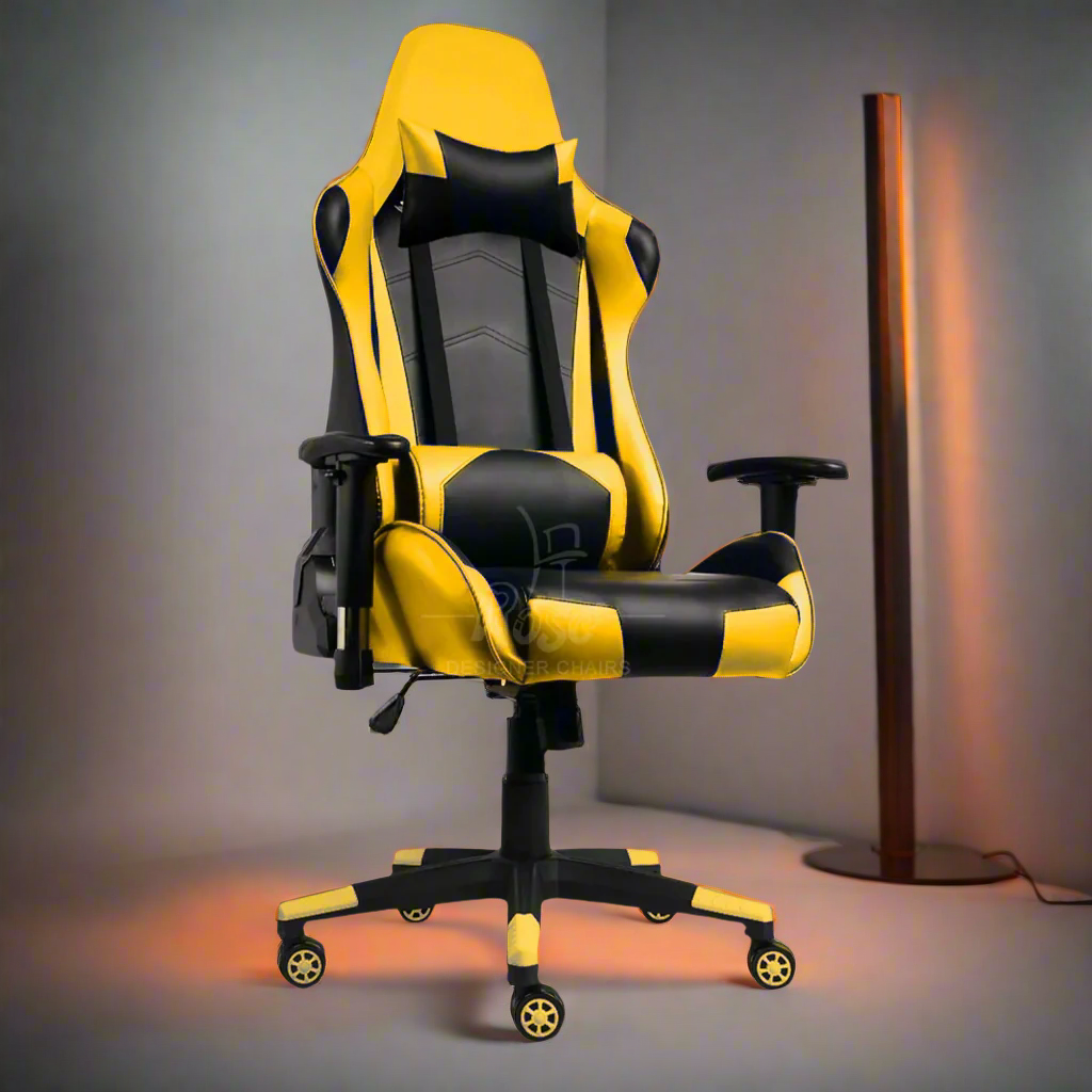 ROSE® Up Gaming with Multi-Functional Ergonomic Gaming Chair (Yellow)