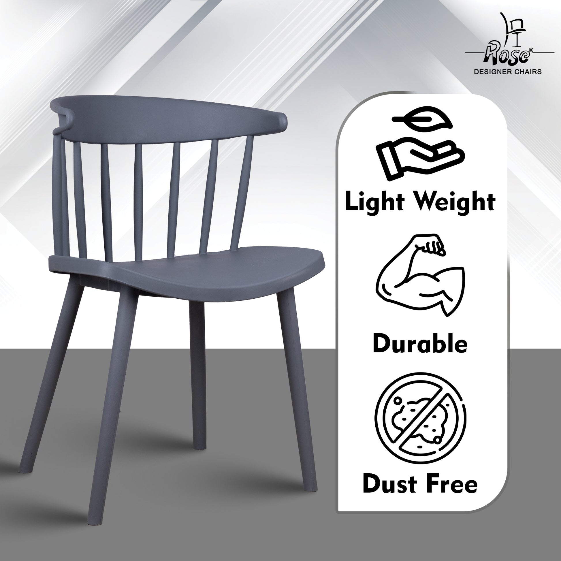 Rose® Glory Cafe Chair | Elegant Seating for Stylish Dining & Cafe Spaces