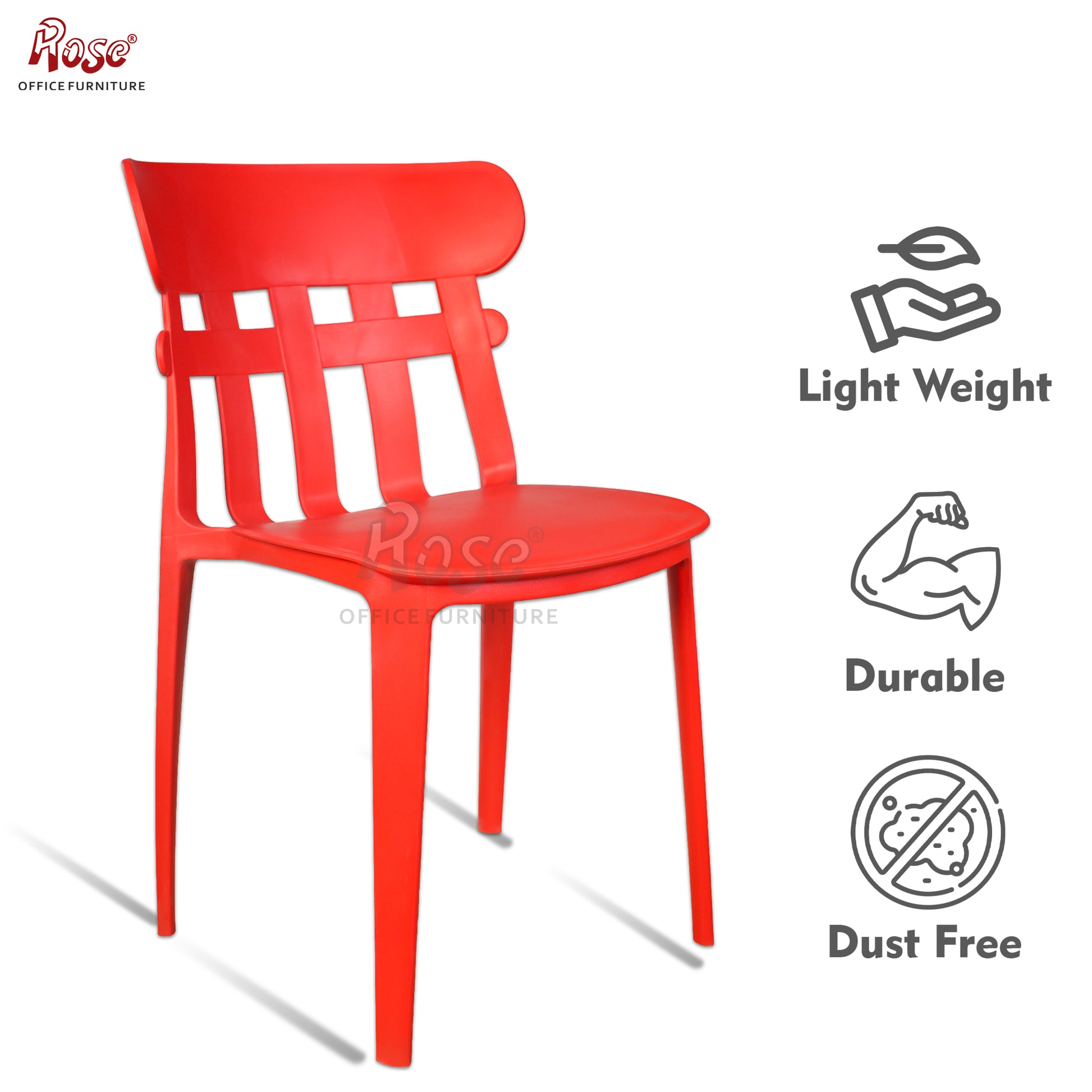 ROSE® Aux Cafe Plastic Chairs