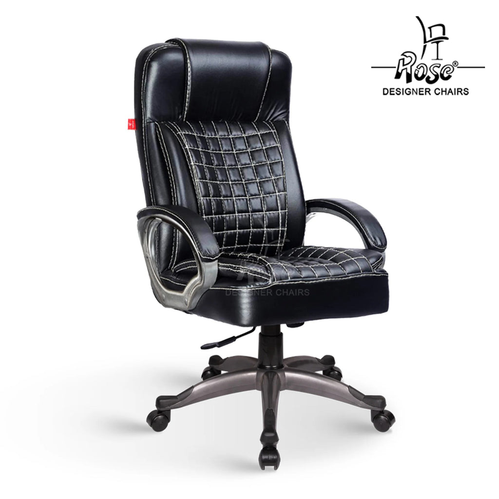 ROSE® Eleganz Leatherette Executive High Back Chair (Black)