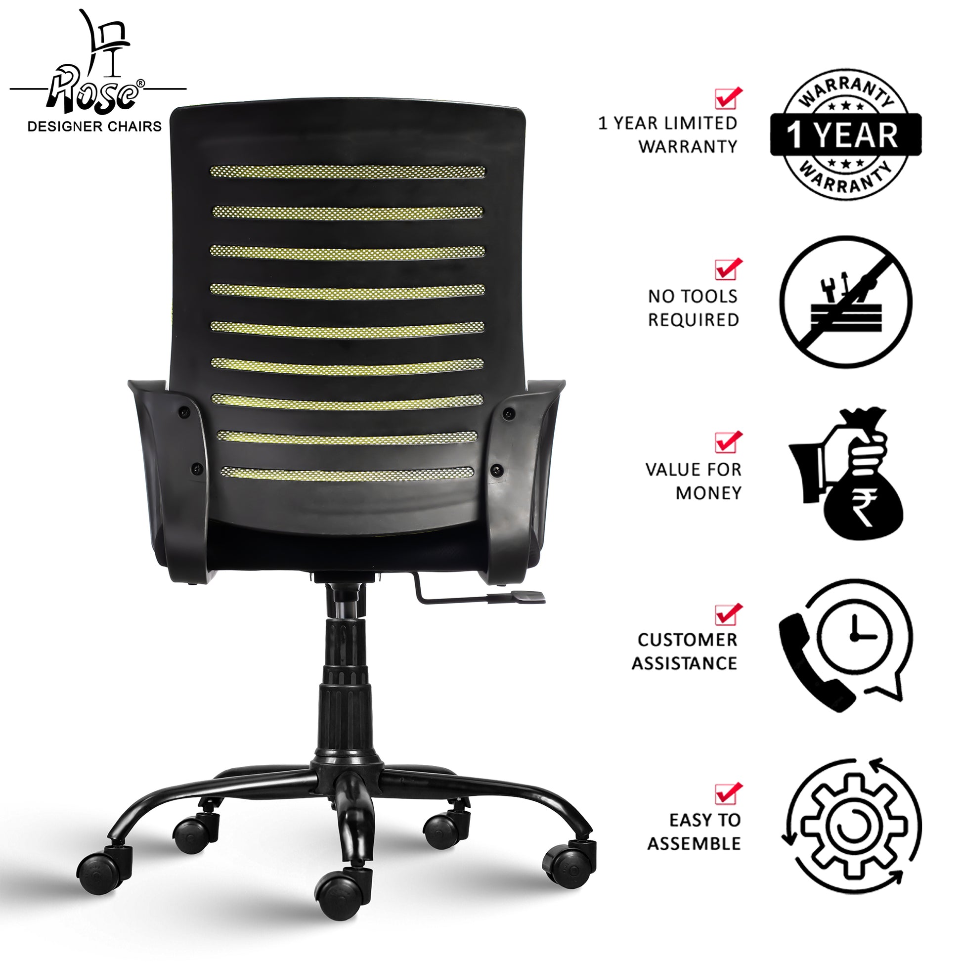 ROSE® Mesh Mid-Back chair (Elite)