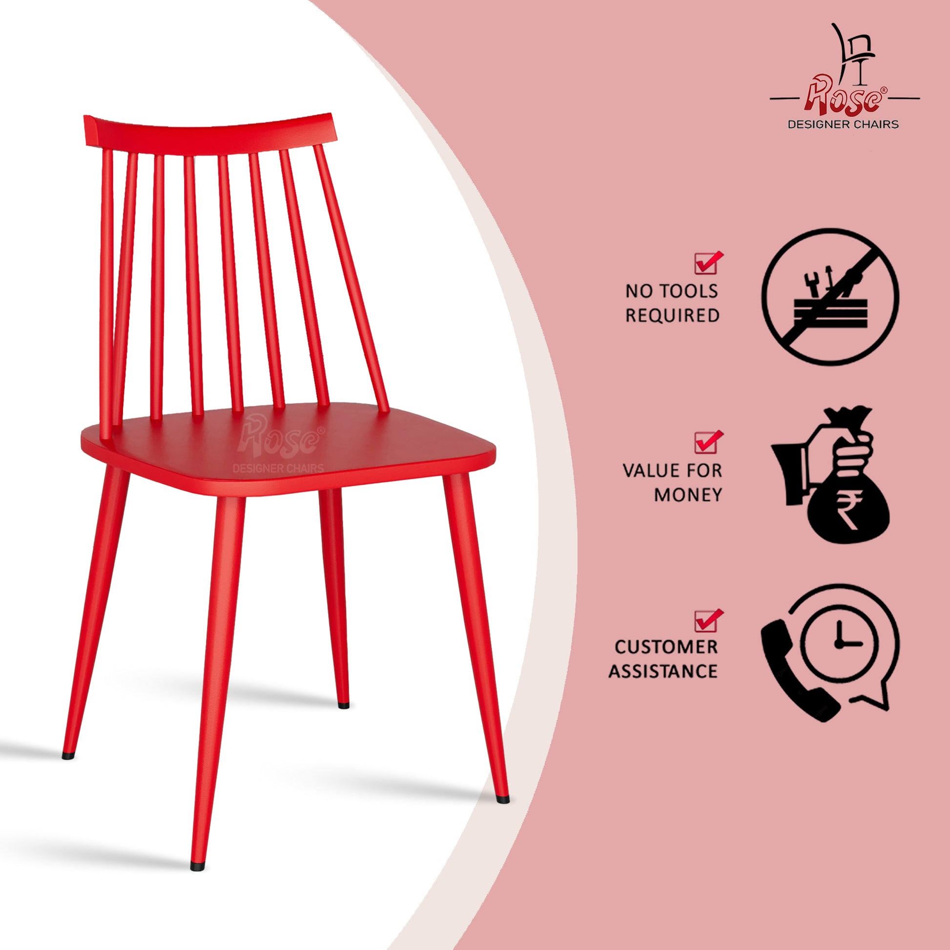 ROSE® Gracce Cafe Plastic Chairs | Dining Chair