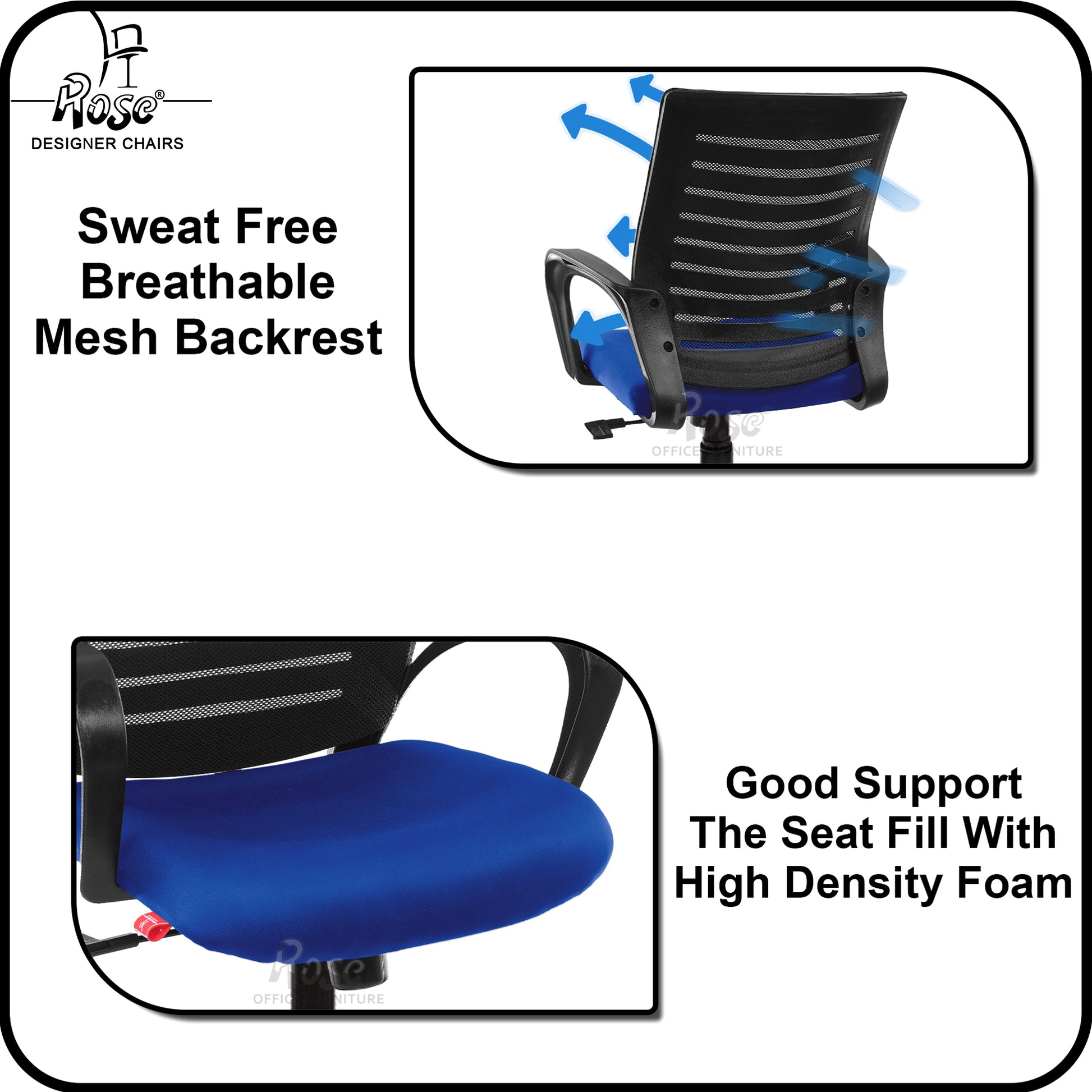 ROSE® Mesh Mid-Back chair (Elite)