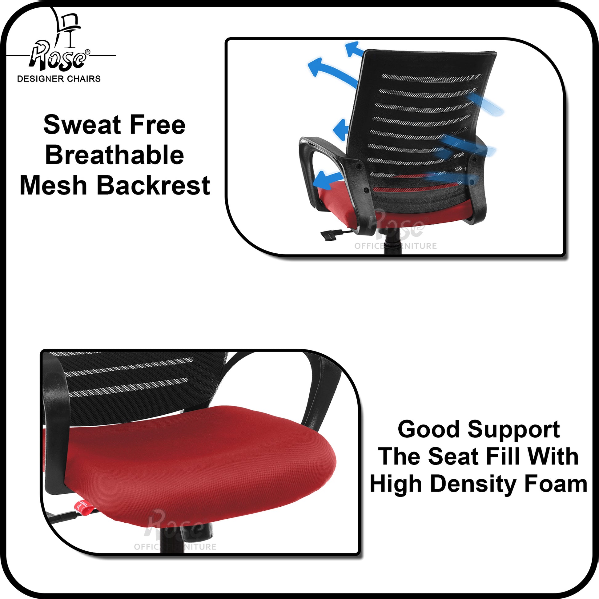 ROSE® Mesh Mid-Back chair (Elite)