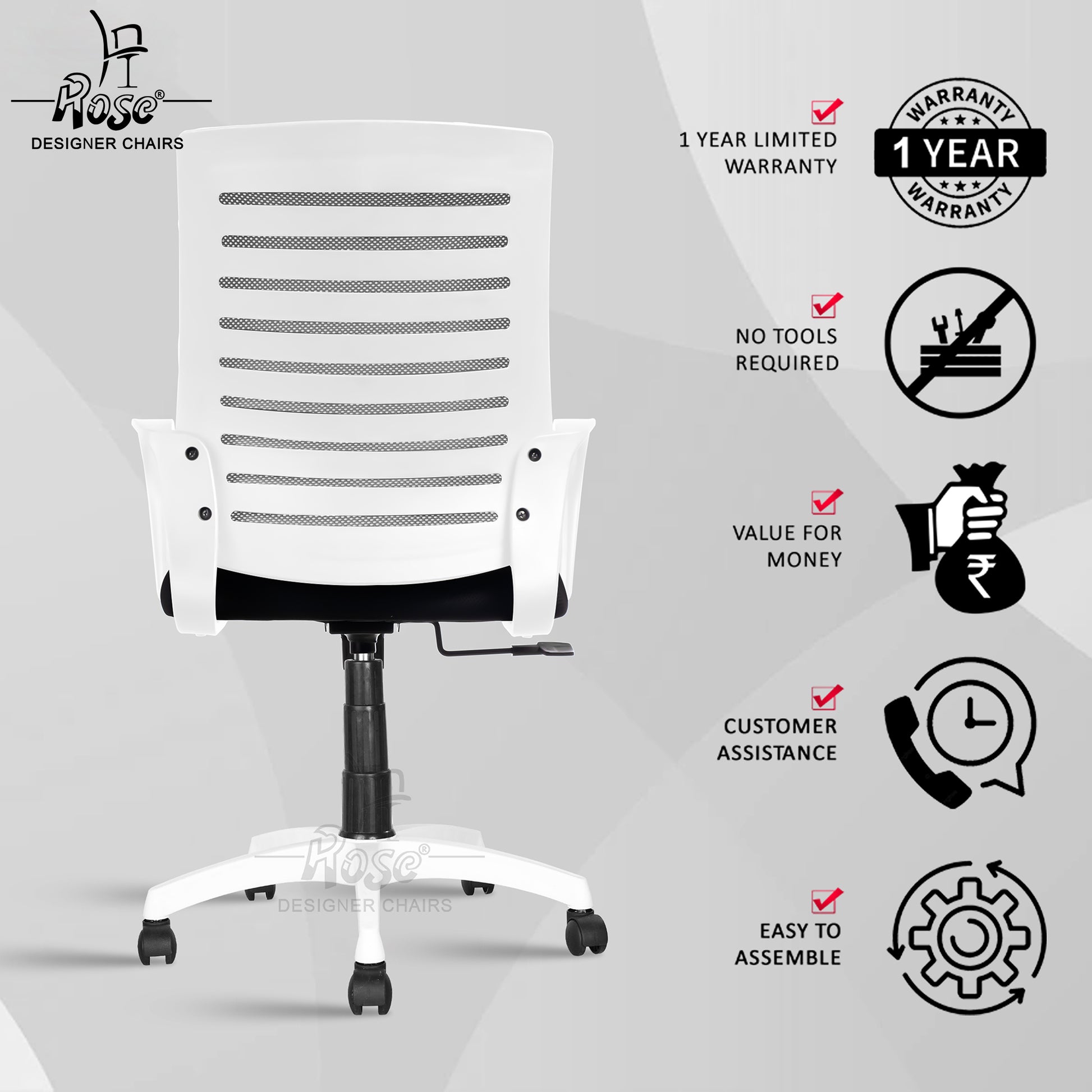 ROSE® Mesh Mid-Back chair (Elite)