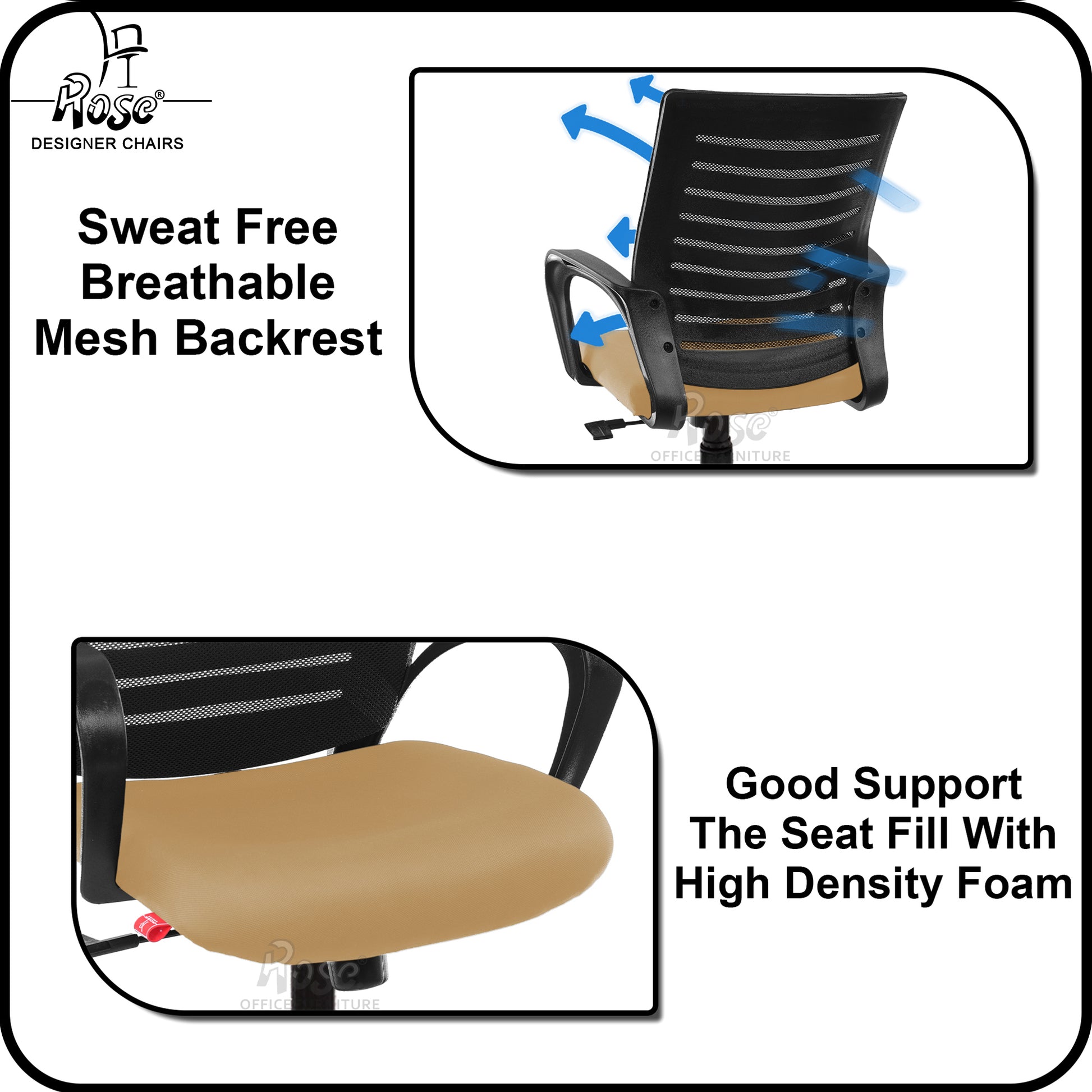 ROSE® Mesh Mid-Back chair (Elite)