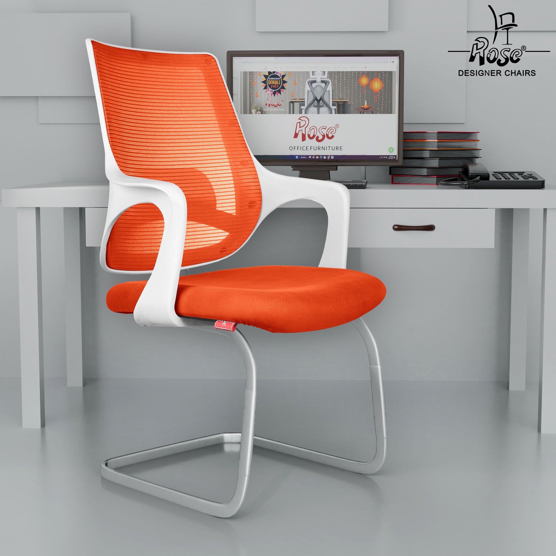 White & orange