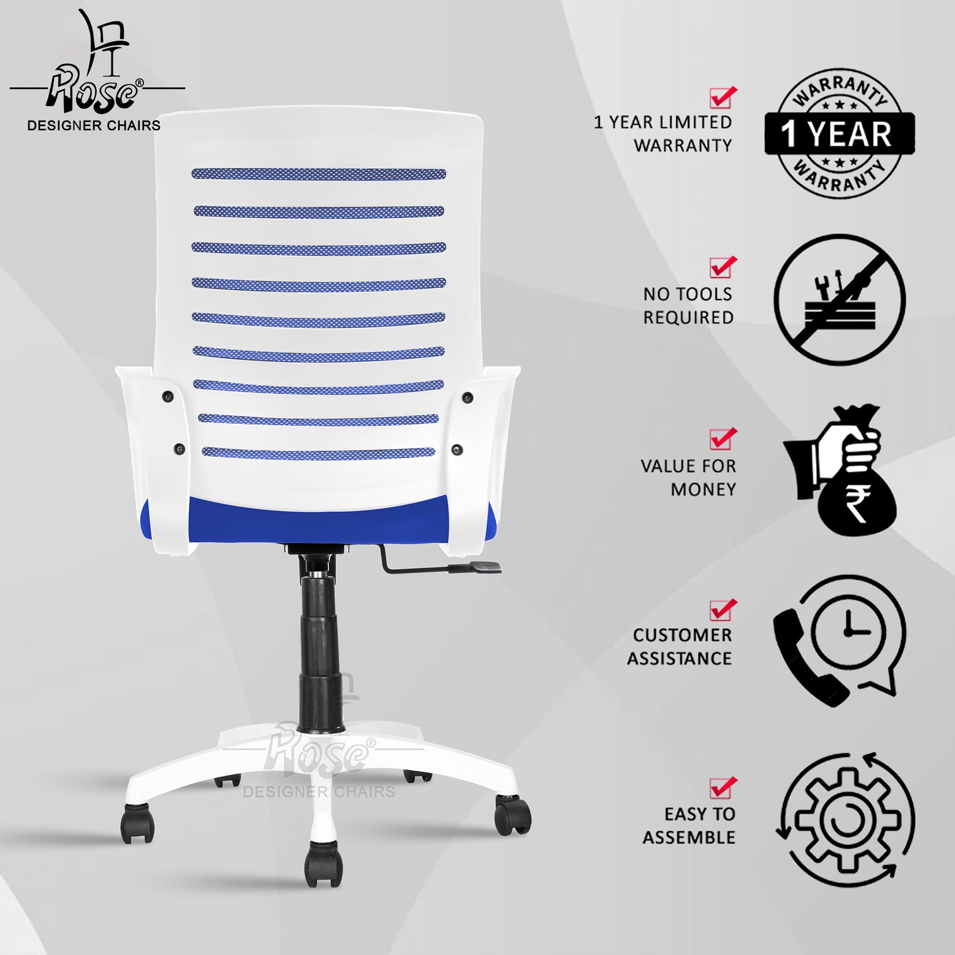 ROSE® Mesh Mid-Back chair (Elite)
