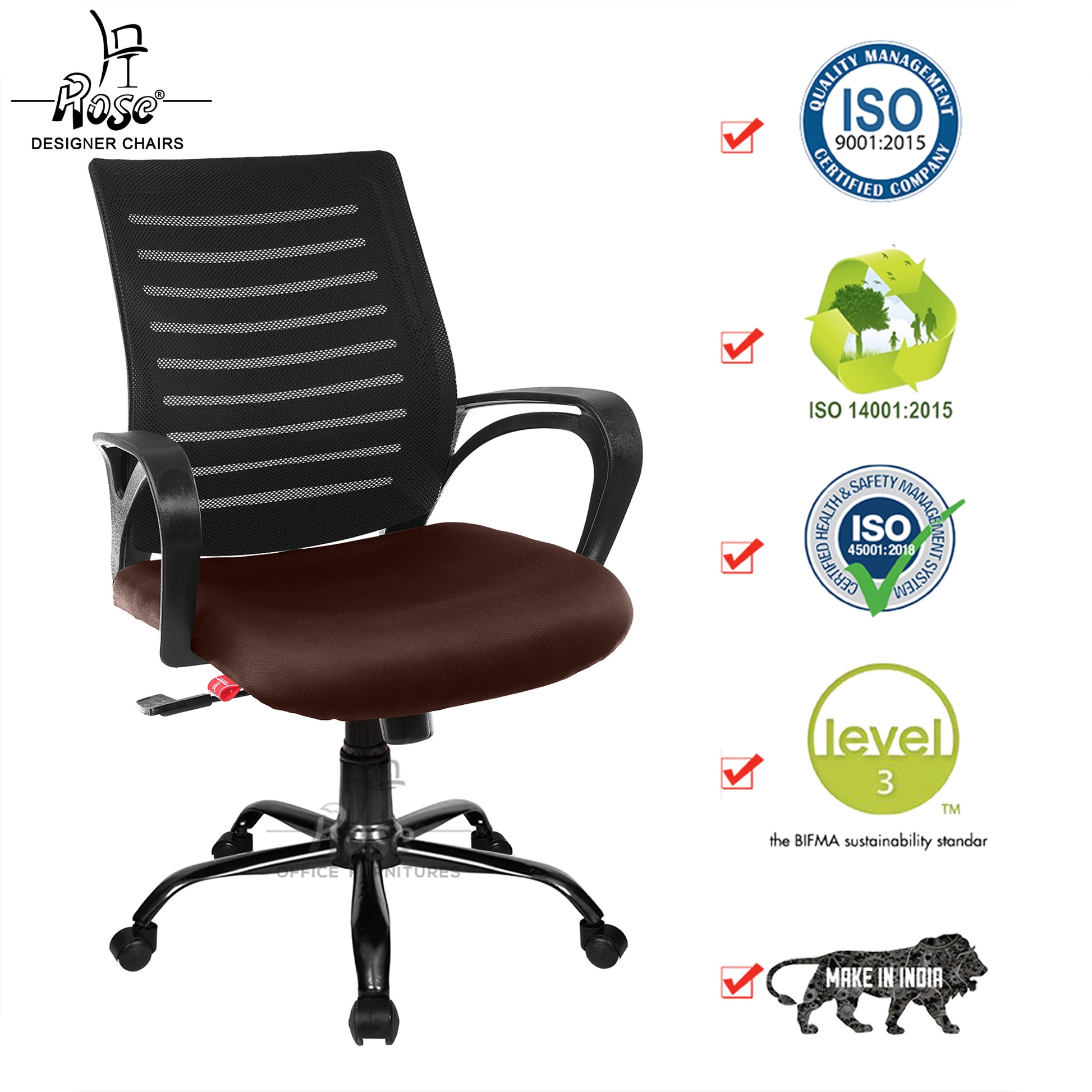 ROSE® Mesh Mid-Back chair (Elite)