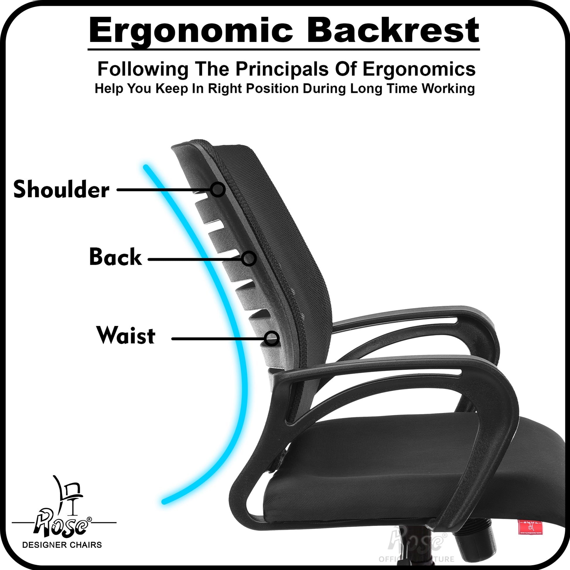 ROSE® Mesh Mid-Back chair (Elite)