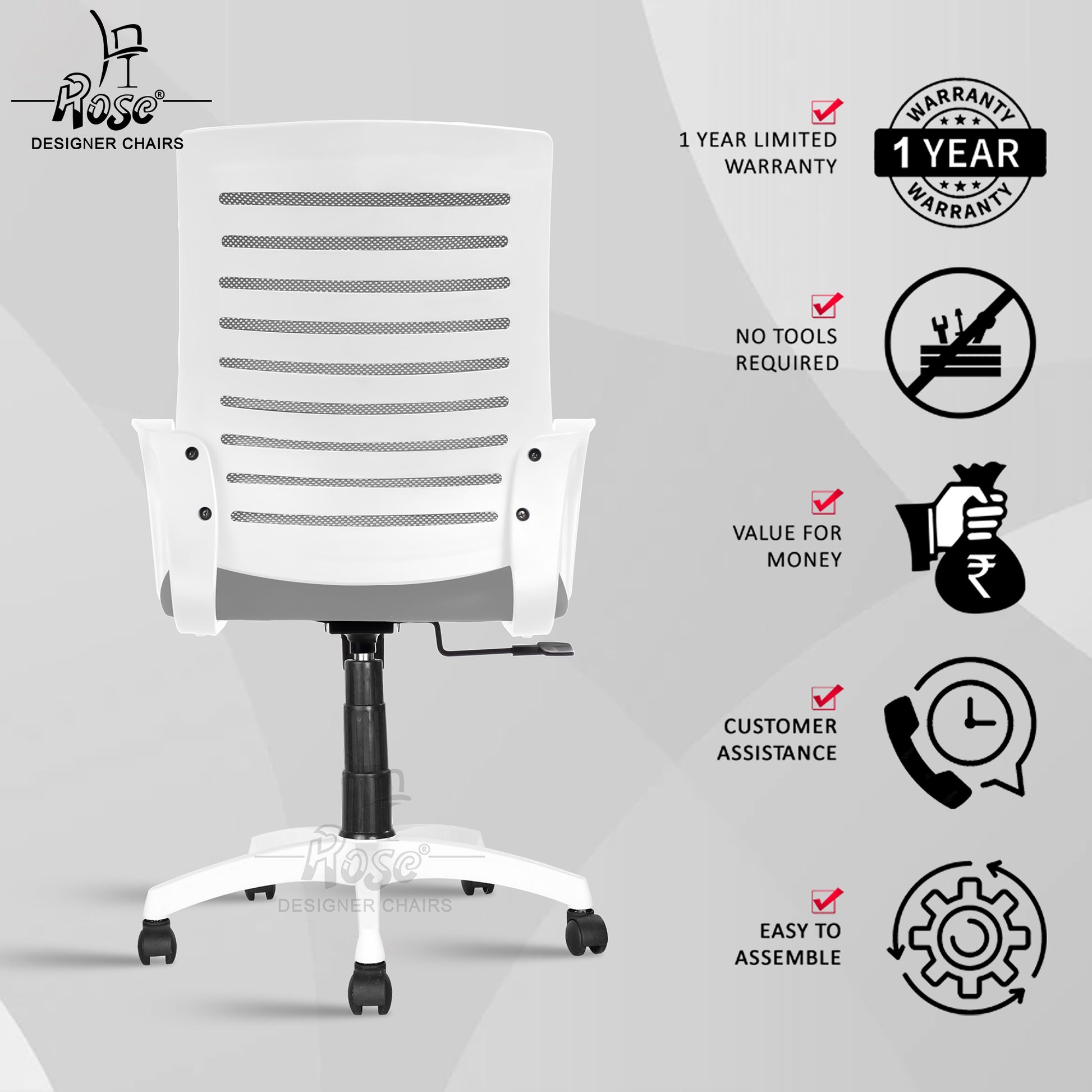 ROSE® Mesh Mid-Back chair (Elite)