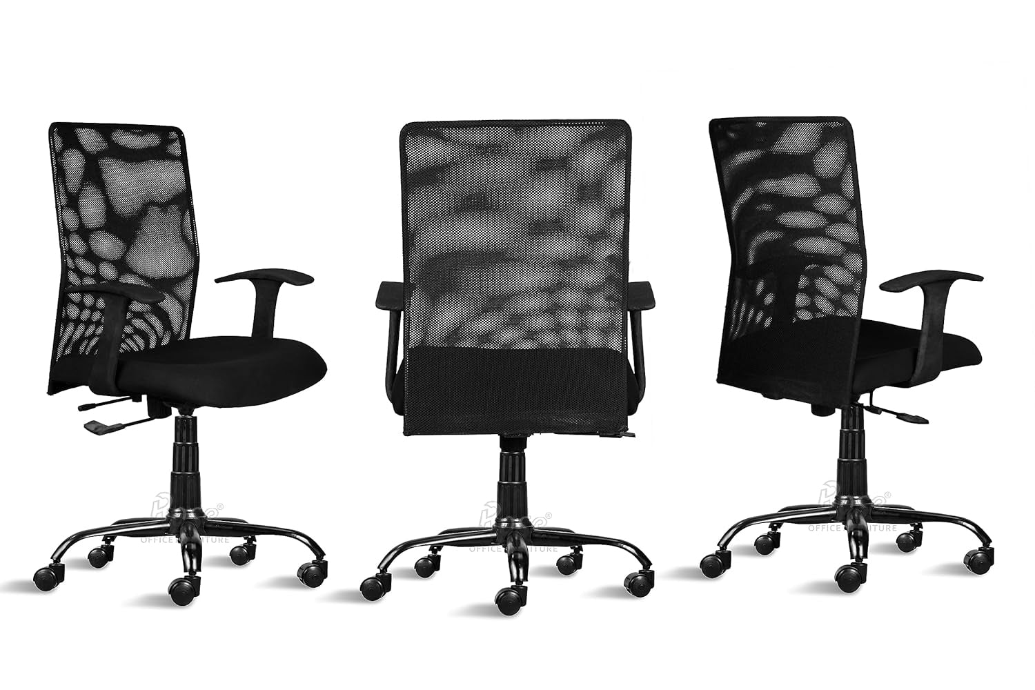 ROSE® Jack Mesh Mid-Back Ergonomic Office Chair (Black)