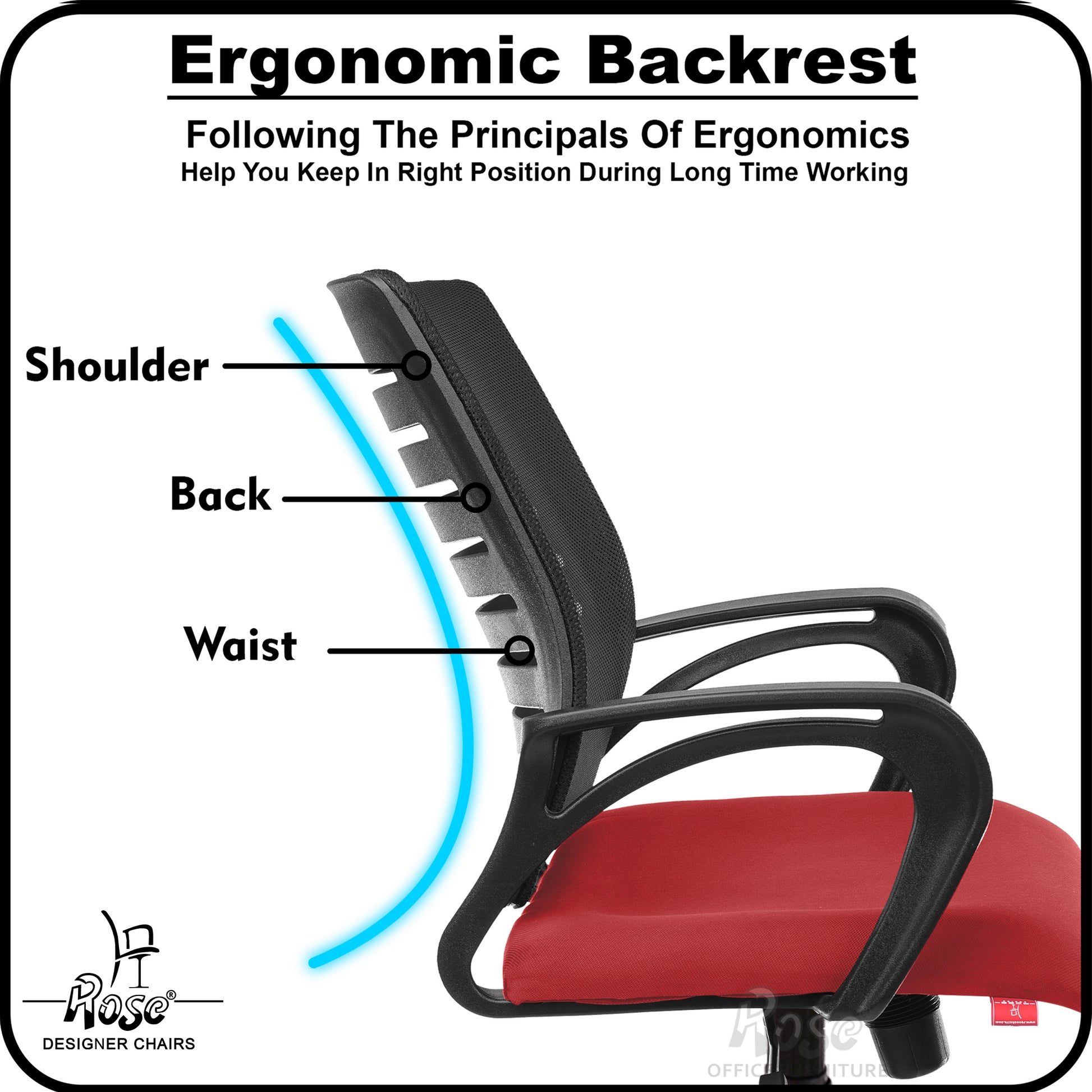 ROSE® Mesh Mid-Back chair (Elite)