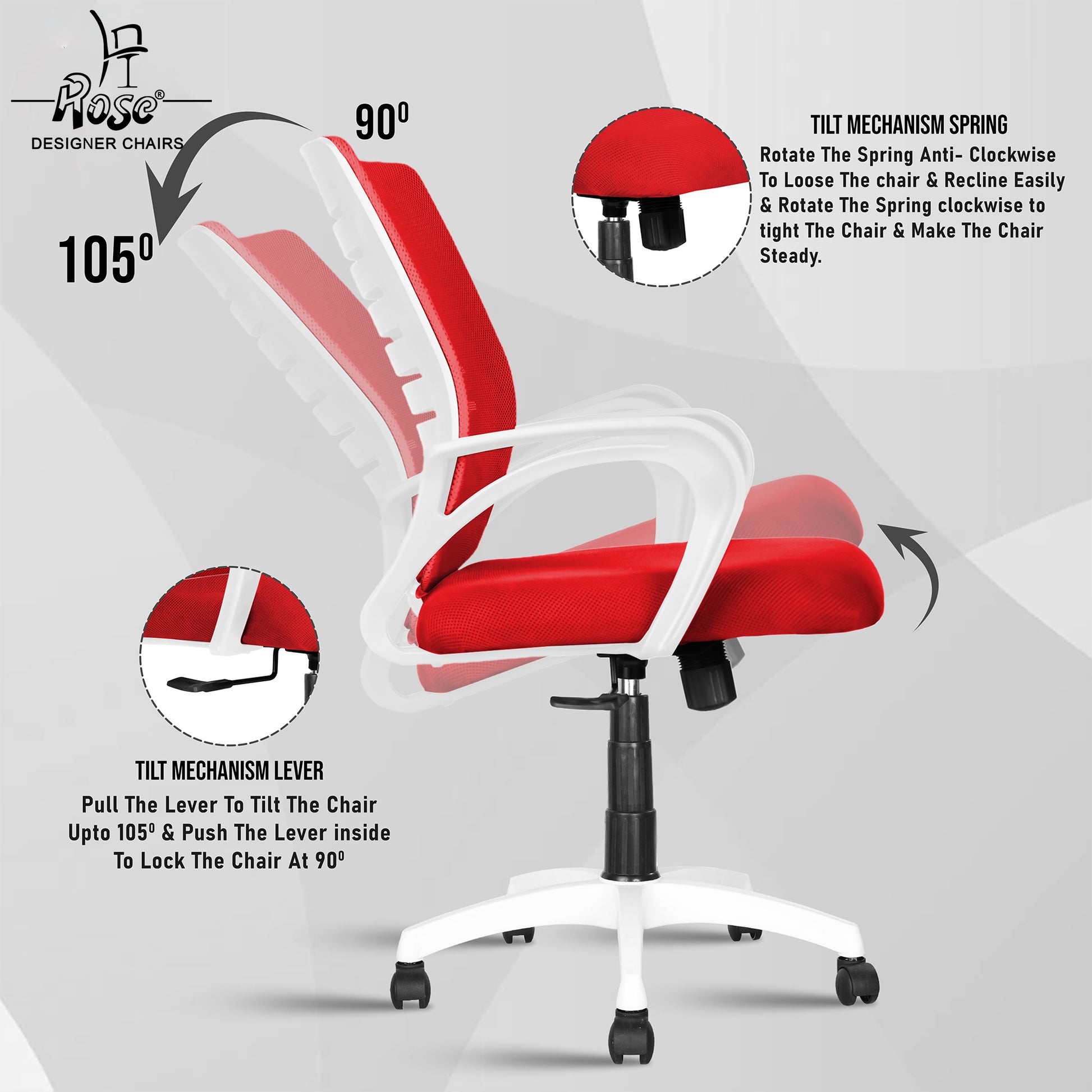ROSE® Mesh Mid-Back chair (Elite)