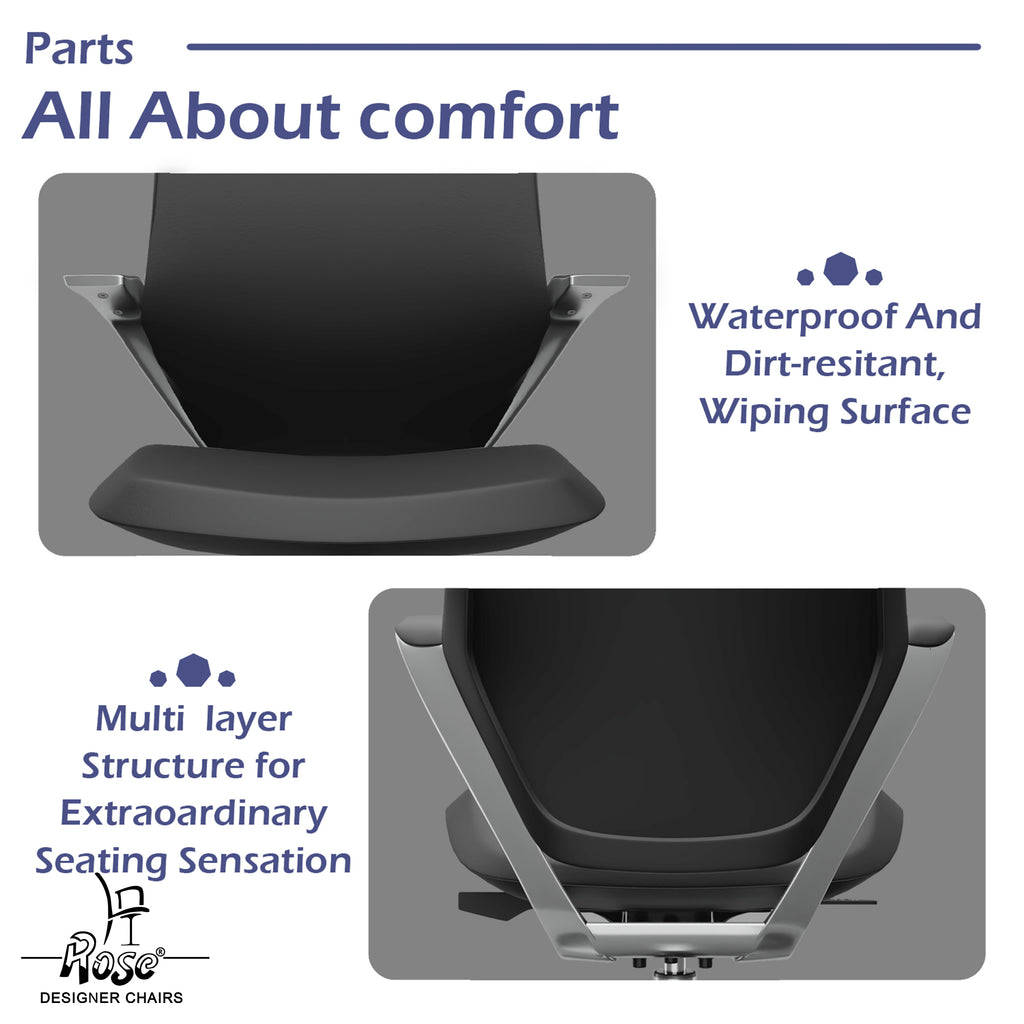ROSE® Pablo High Back Office & Home Chair (Black (PU Leatherette)