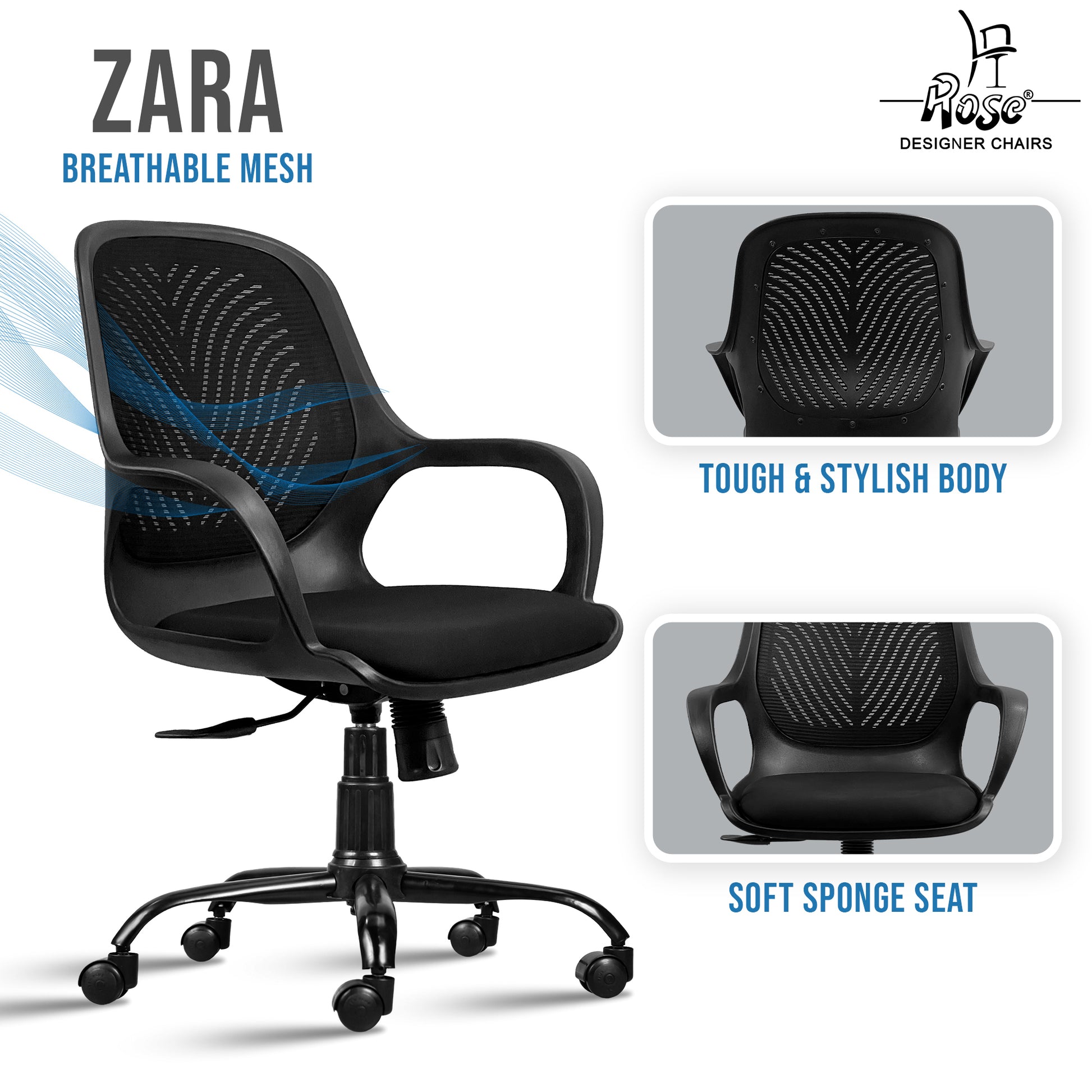 Zaria Mesh Black