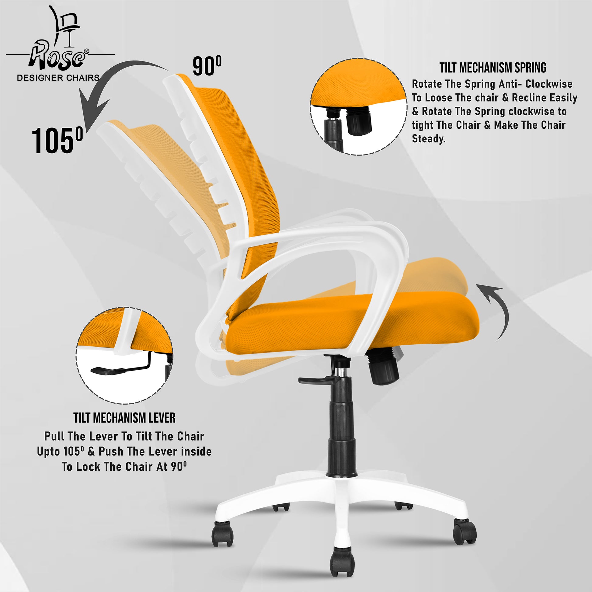 ROSE® Mesh Mid-Back chair (Elite)