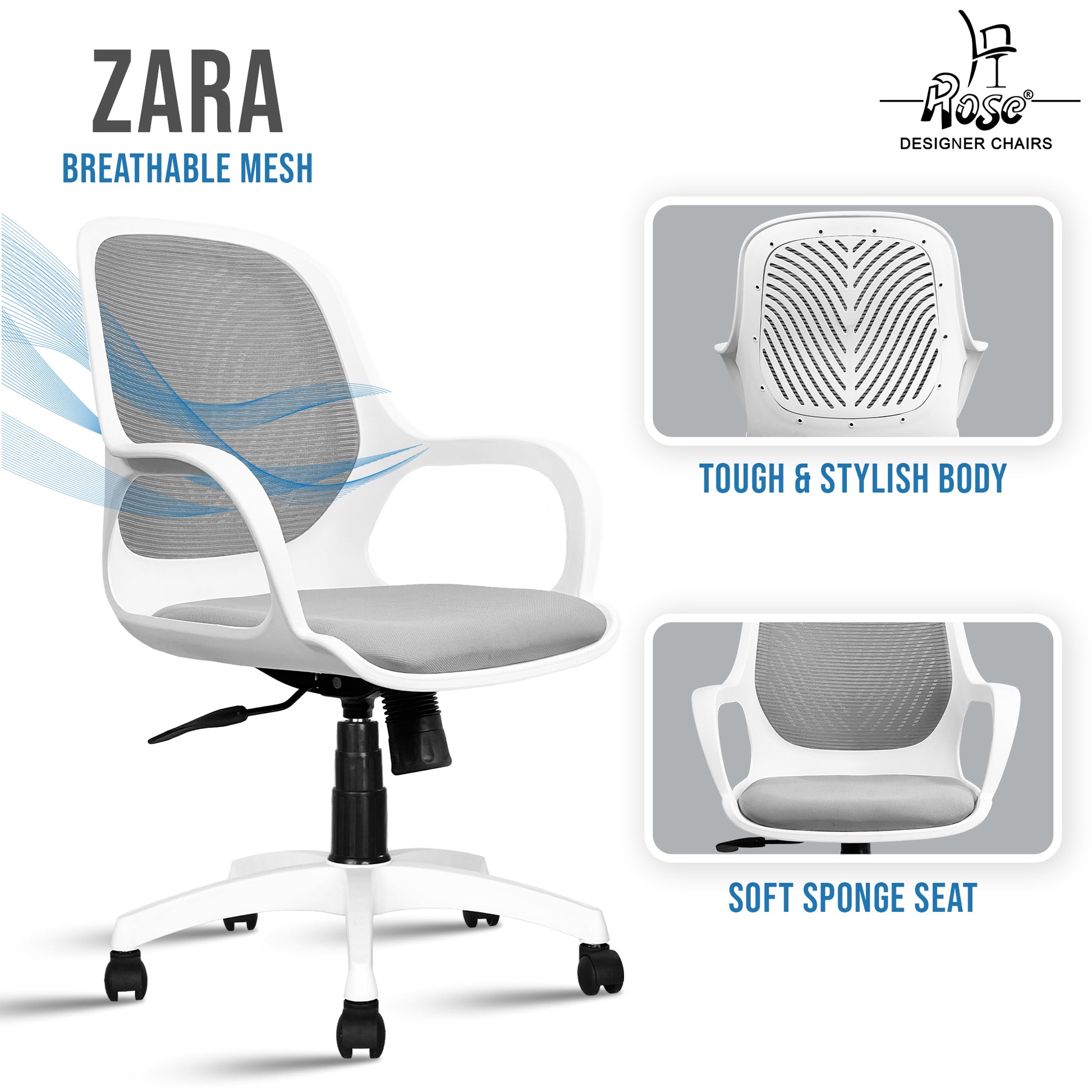 Zaria Mesh White