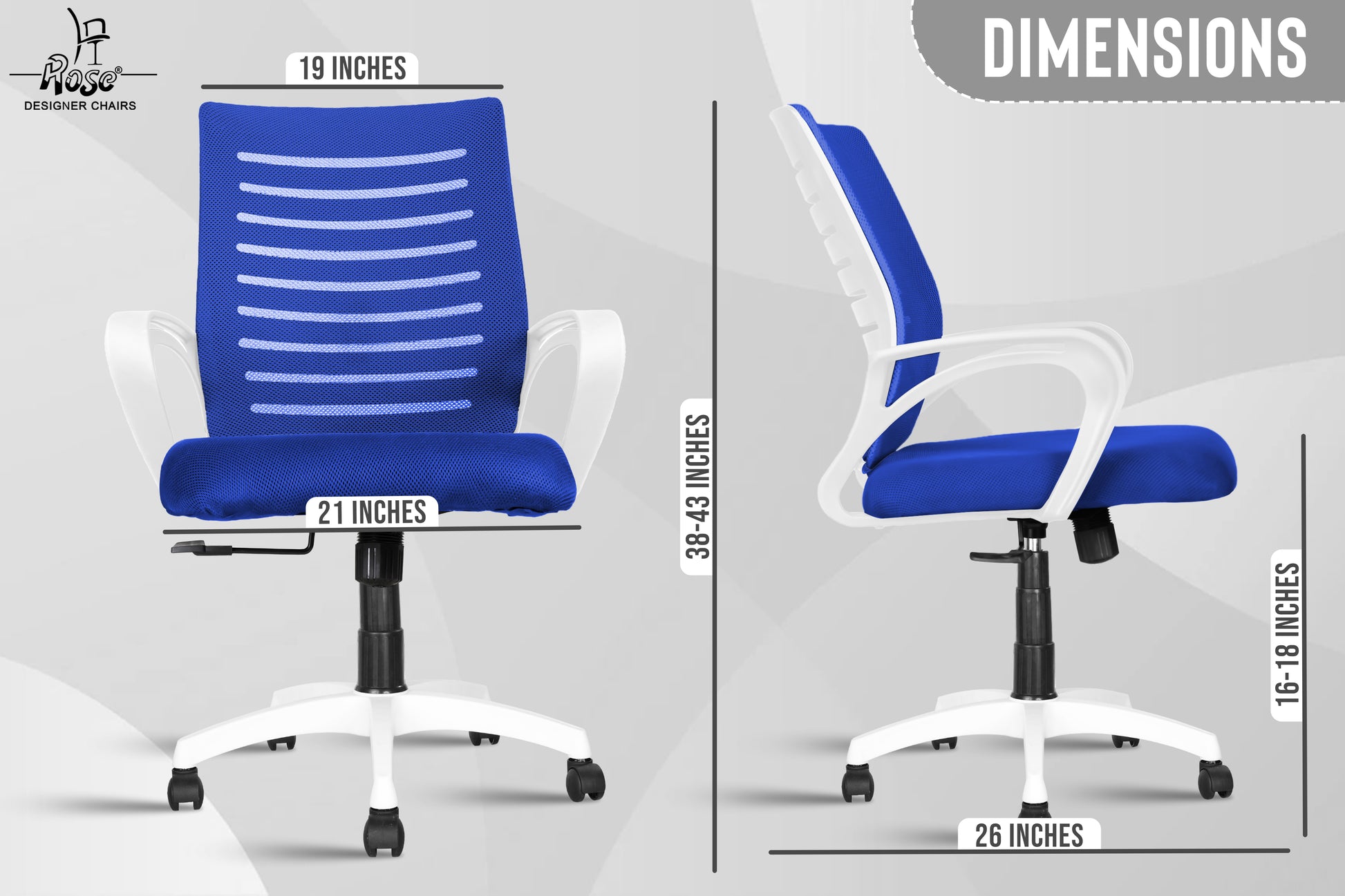 ROSE® Mesh Mid-Back chair (Elite)