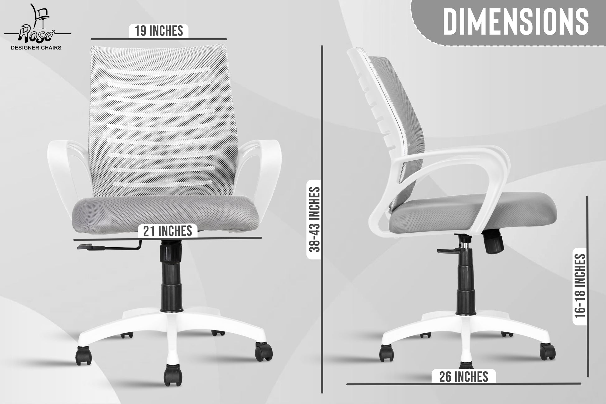 ROSE® Mesh Mid-Back chair (Elite)
