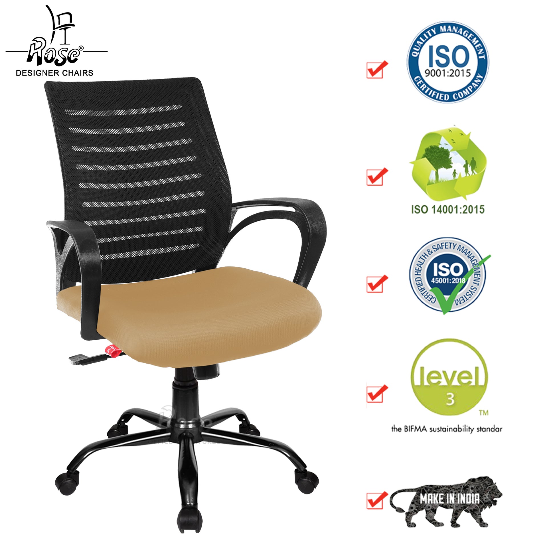 ROSE® Mesh Mid-Back chair (Elite)