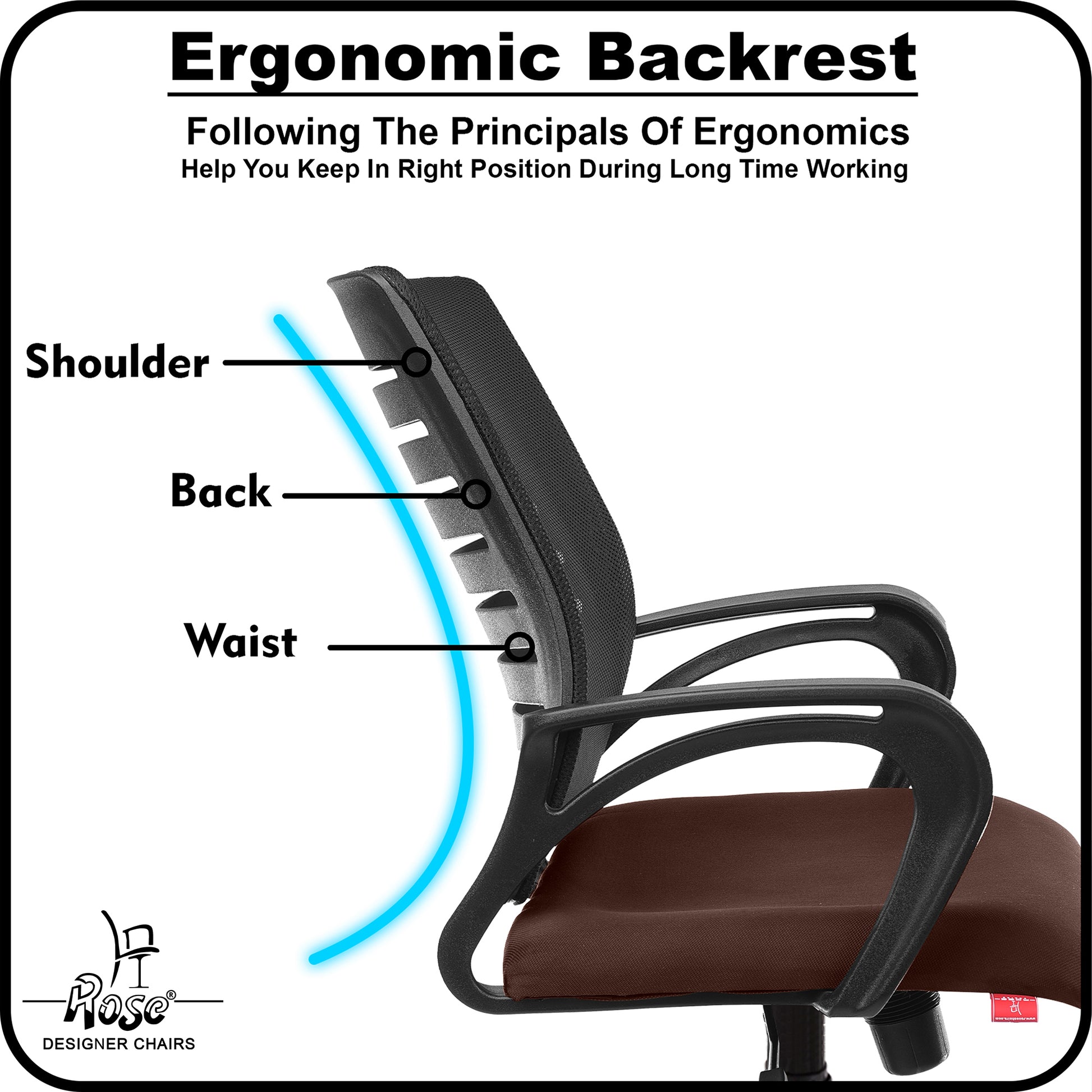 ROSE® Mesh Mid-Back chair (Elite)