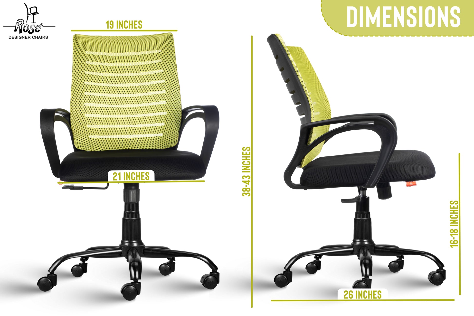 ROSE® Mesh Mid-Back chair (Elite)