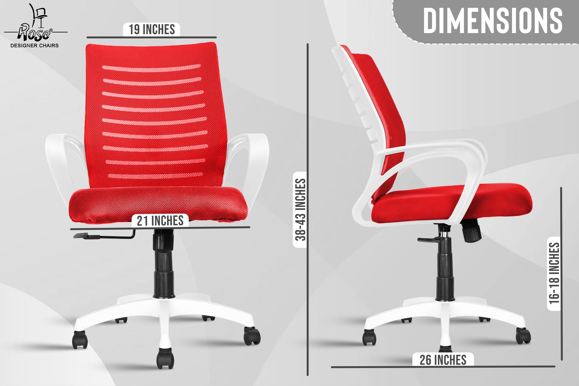 ROSE® Mesh Mid-Back chair (Elite)
