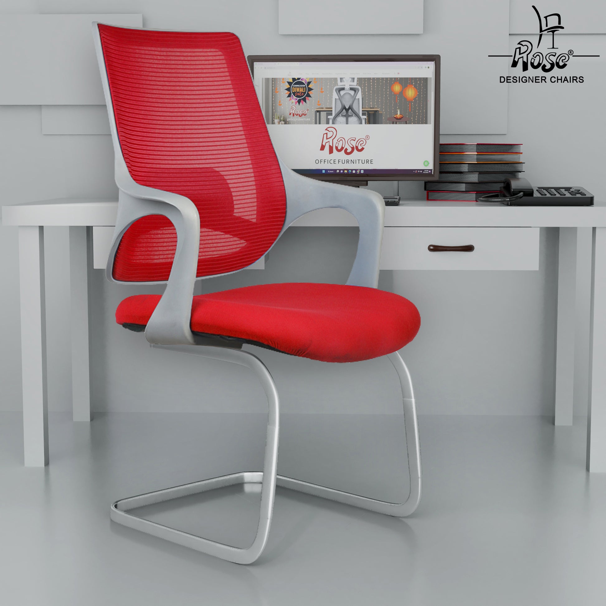 Grey & Red