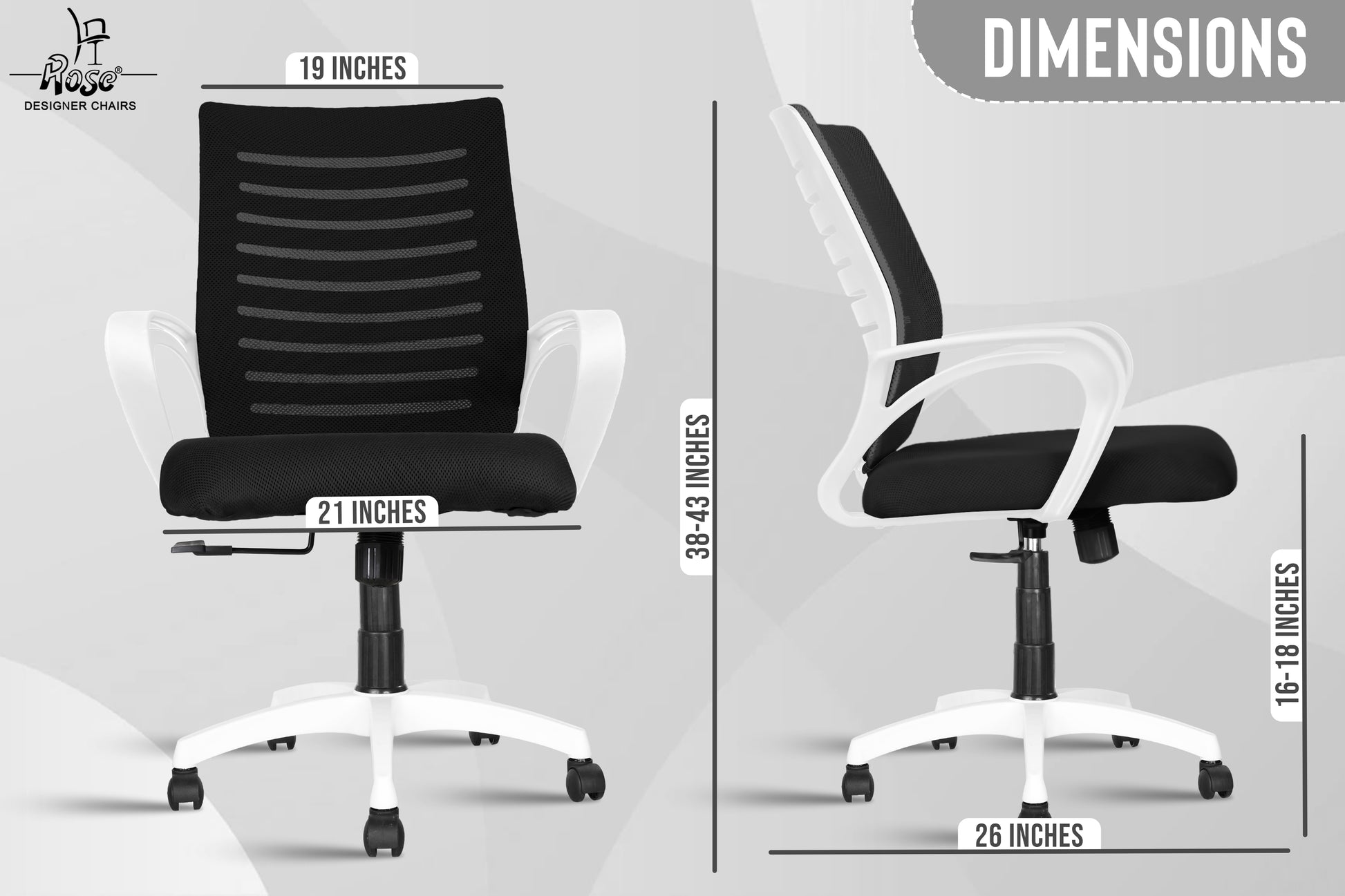 ROSE® Mesh Mid-Back chair (Elite)