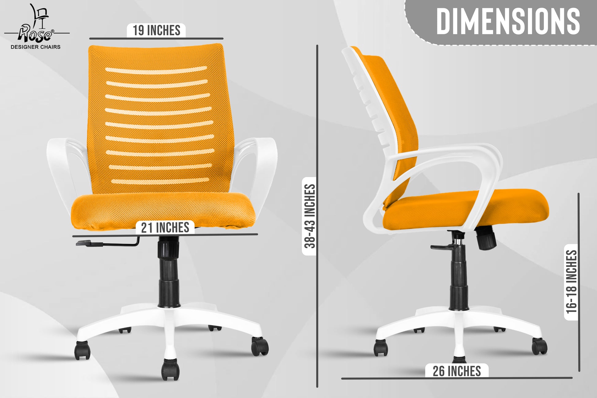 ROSE® Mesh Mid-Back chair (Elite)
