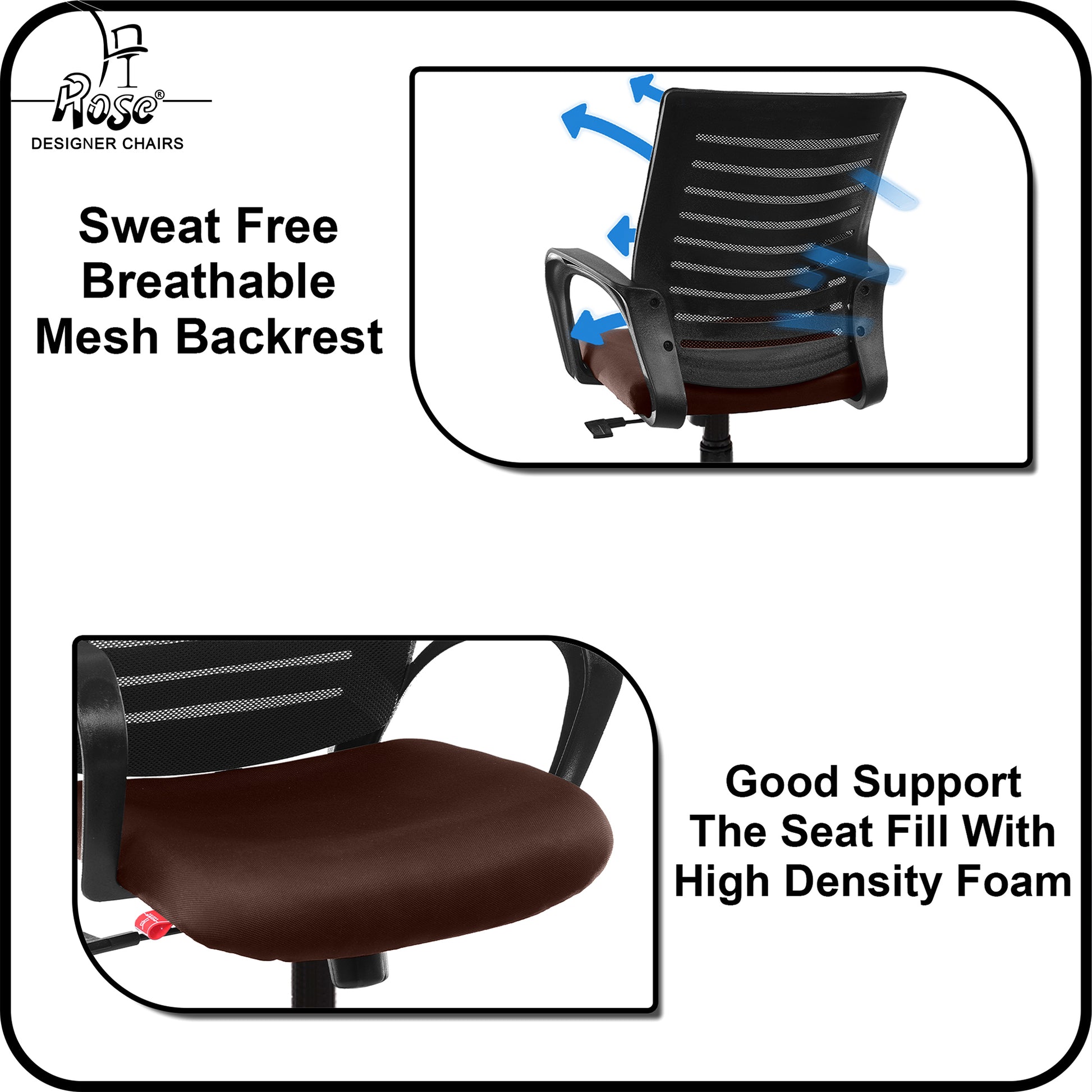 ROSE® Mesh Mid-Back chair (Elite)