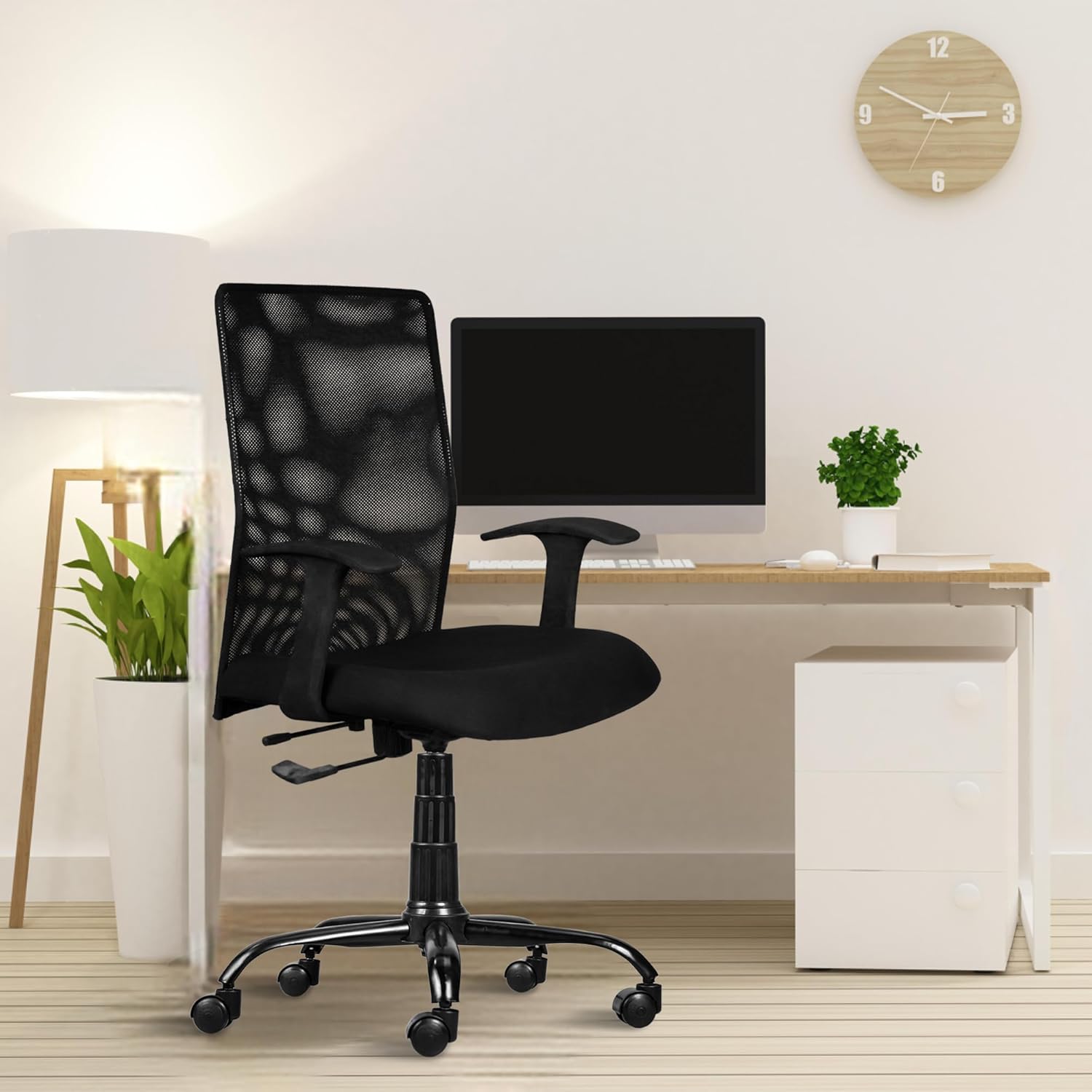 ROSE® Jack Mesh Mid-Back Ergonomic Office Chair (Black)