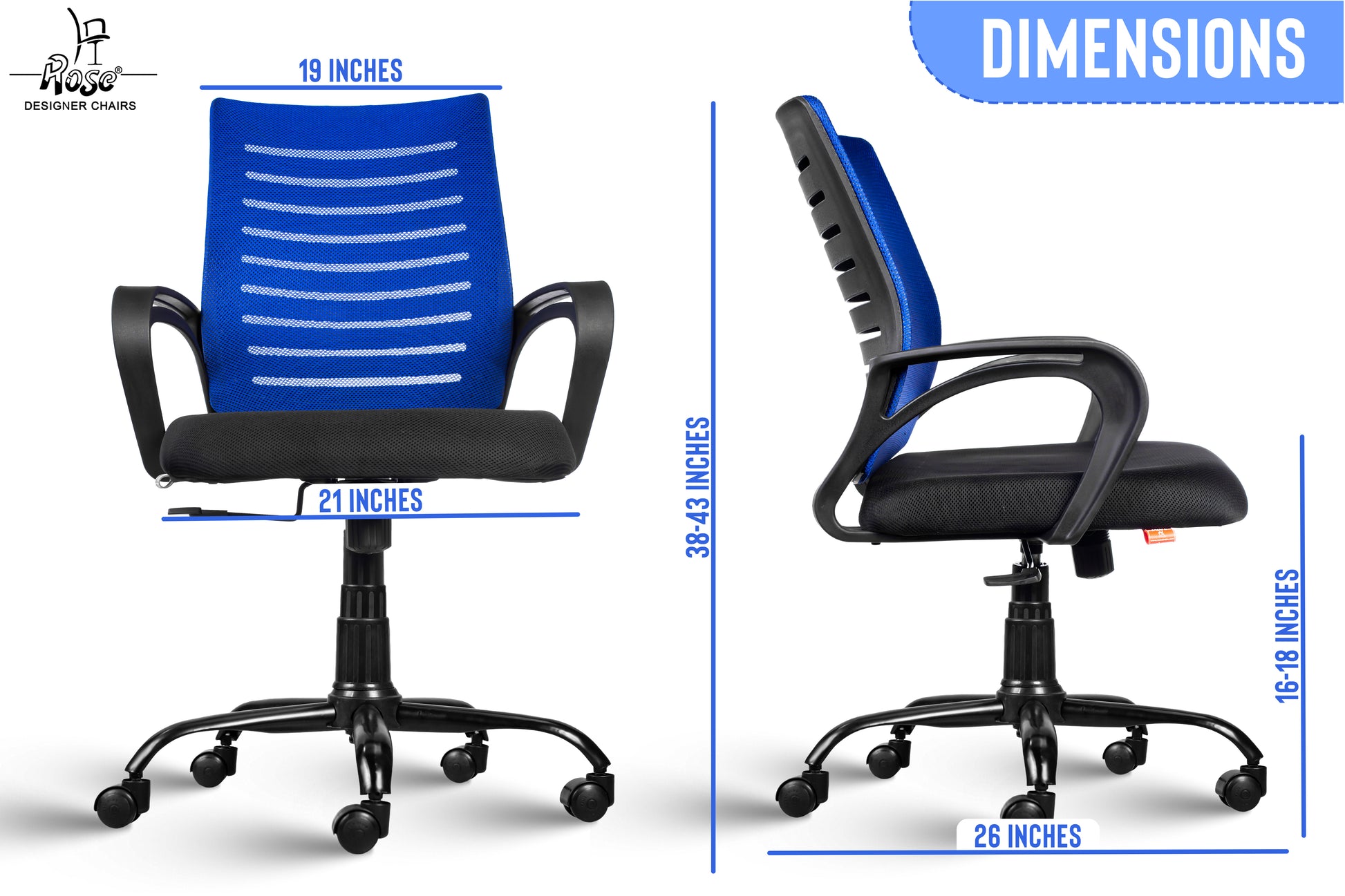 ROSE® Mesh Mid-Back chair (Elite)