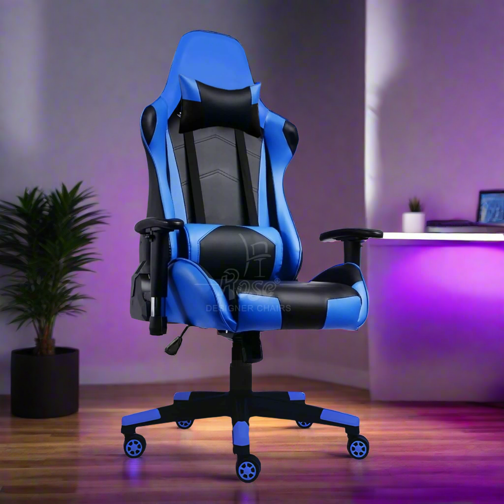 ROSE® Up Gaming with Multi-Functional Ergonomic Gaming Chair (Blue)