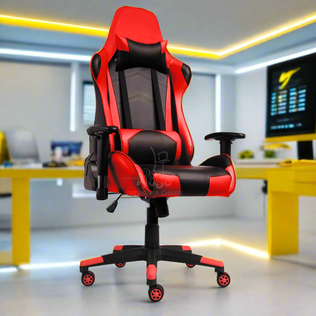 ROSE® Up Gaming with Multi-Functional Ergonomic Gaming Chair (Red)
