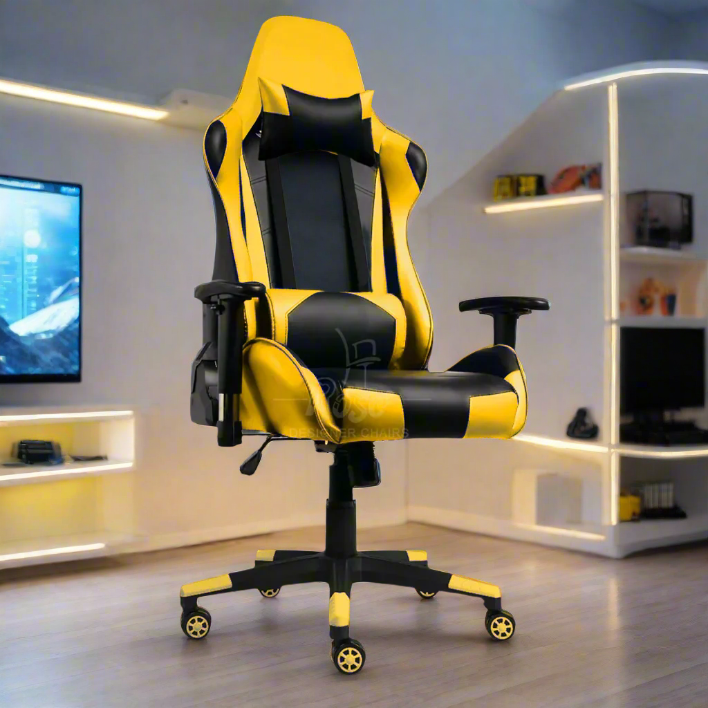 ROSE® Up Gaming with Multi-Functional Ergonomic Gaming Chair (Yellow)