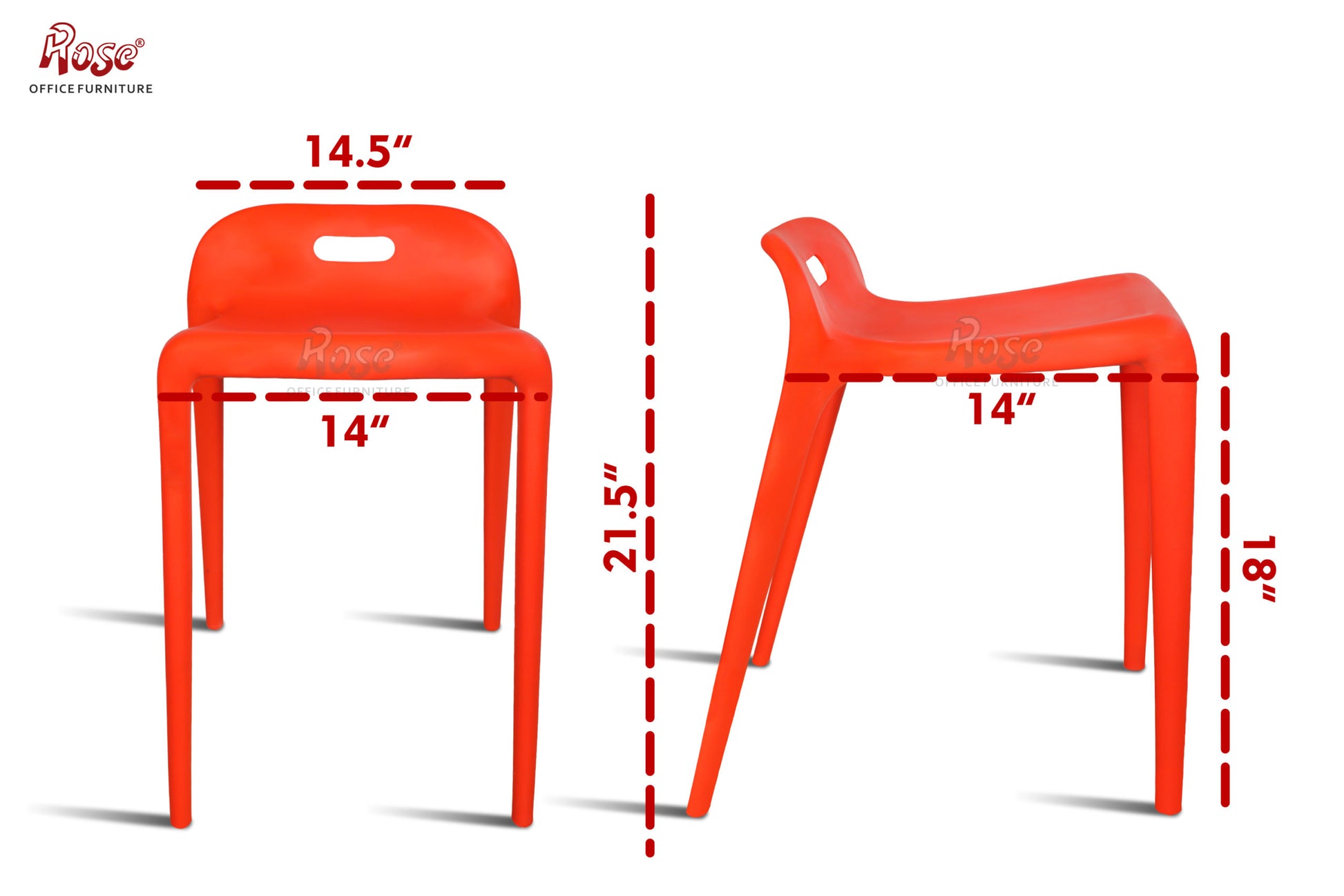 ROSE® Mars Cafe Plastic Stool