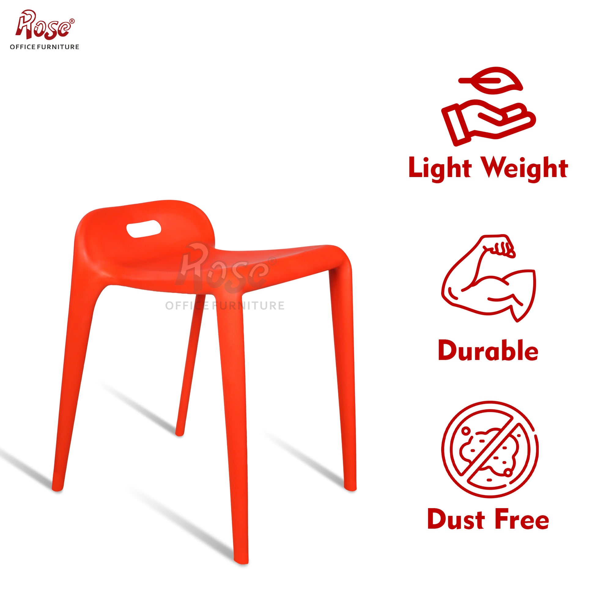 ROSE® Mars Cafe Plastic Stool