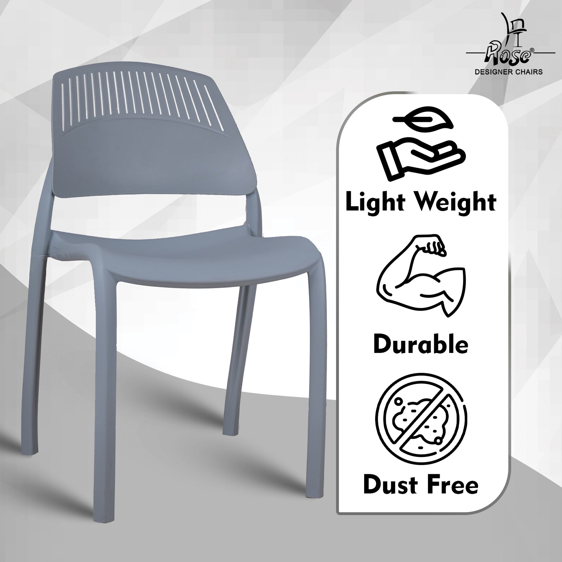 Riveria Cafe Chair set of 02 Grey