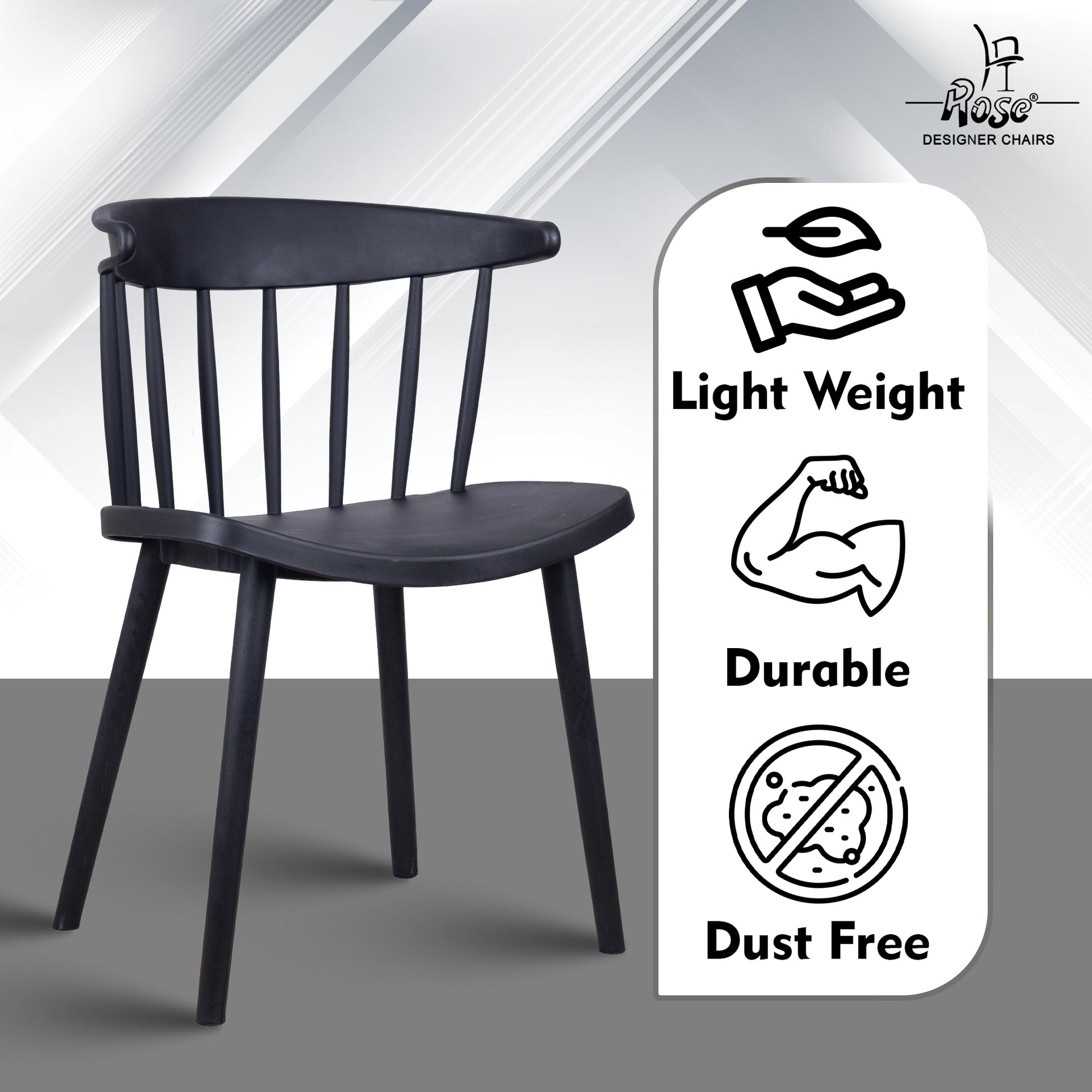Rose® Glory Cafe Chair | Elegant Seating for Stylish Dining & Cafe Spaces