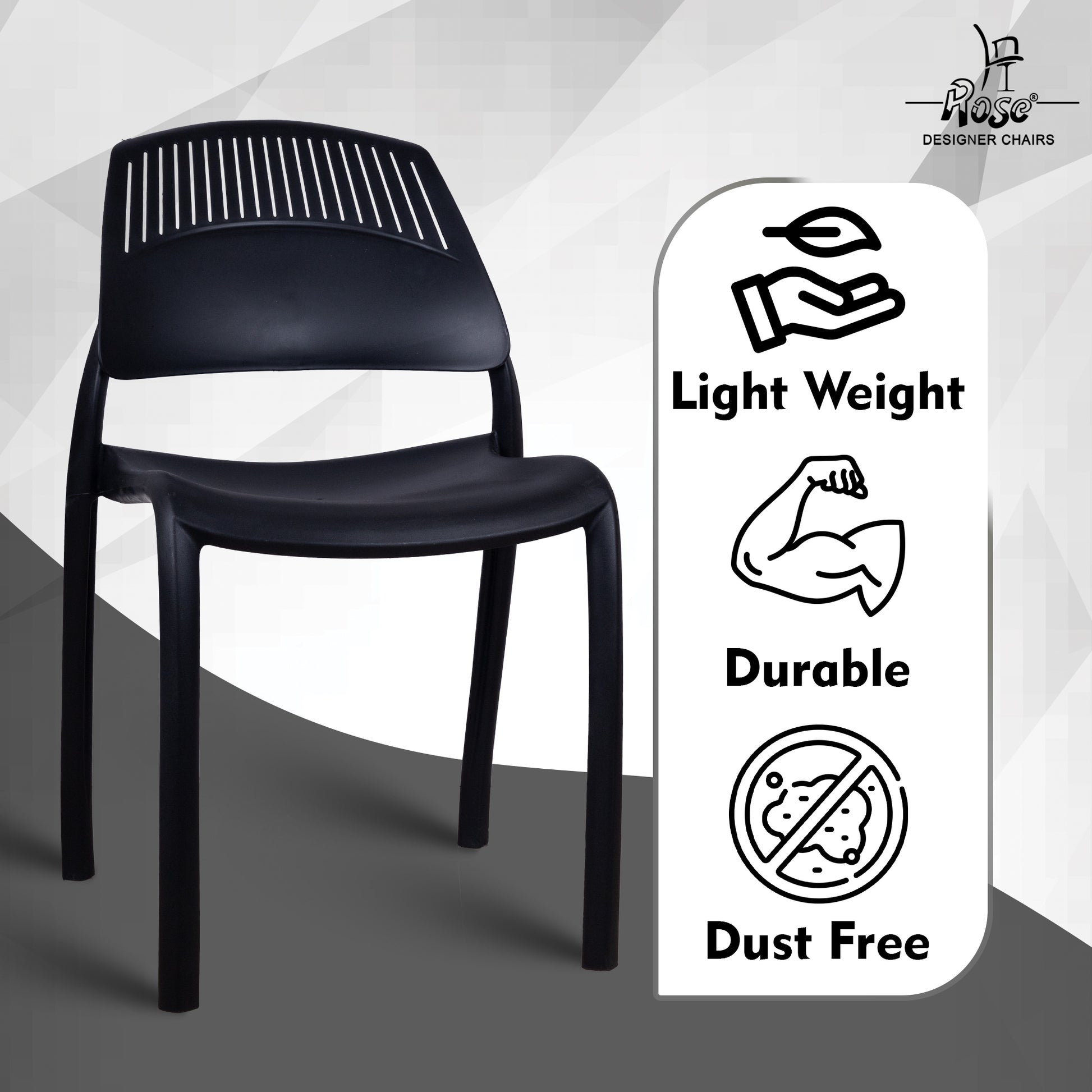 Riveria Cafe Chair set of 04 black