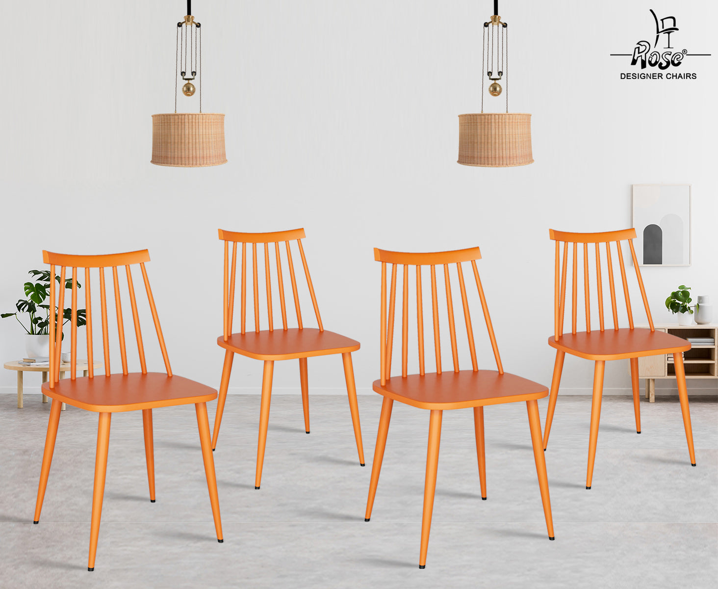 Orange set of 4