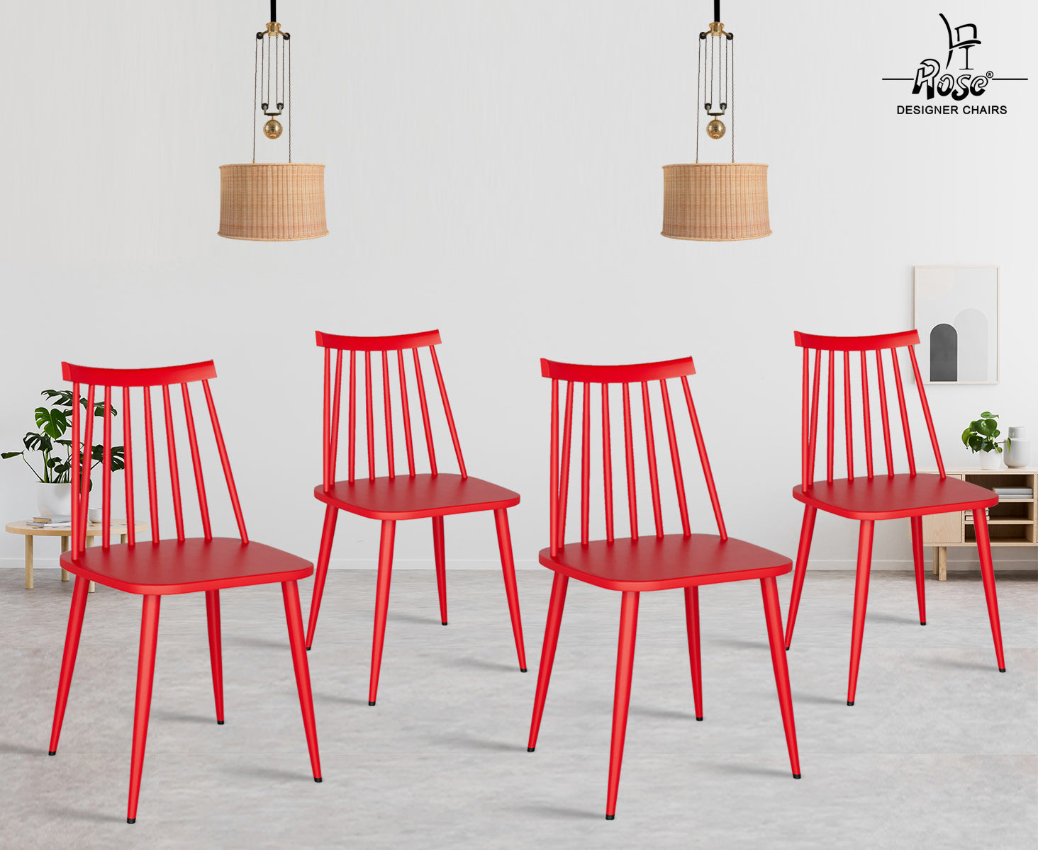 Red set of 4