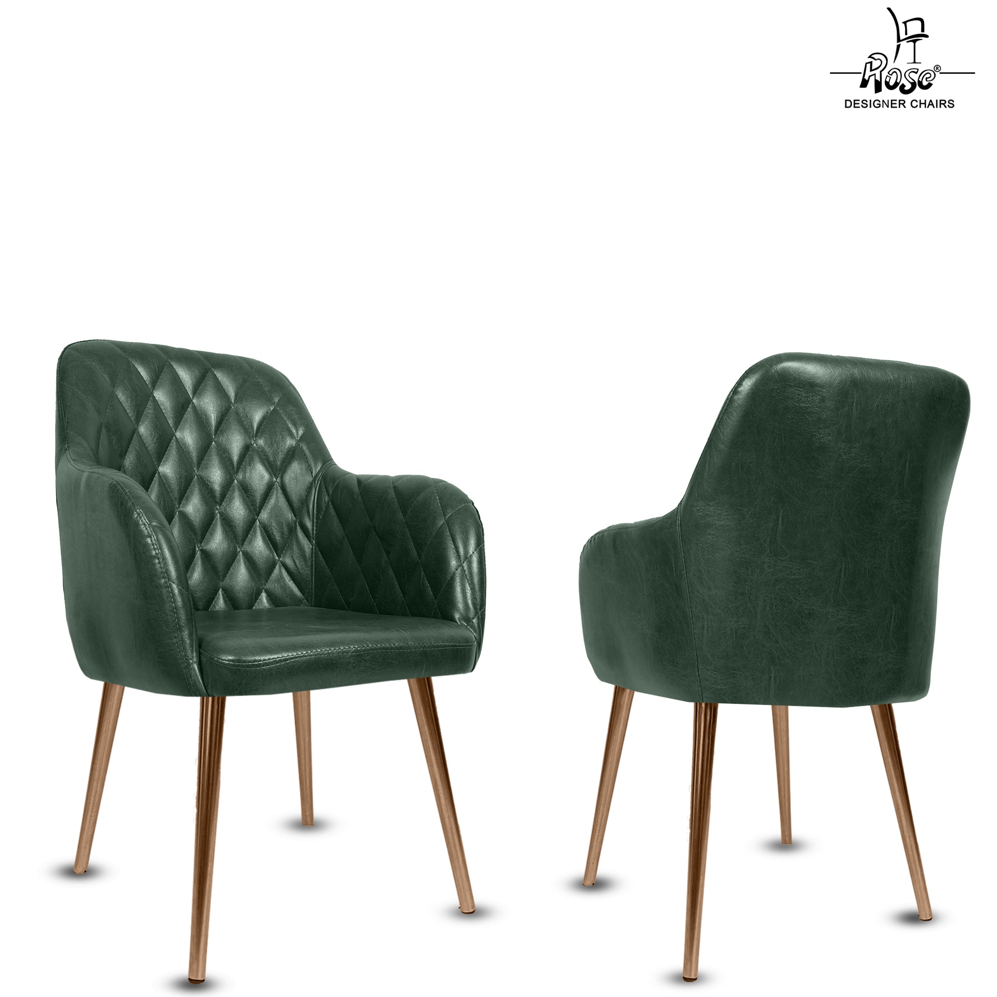 ROSE® Nova Dining Chair | Accent Chair for Living Room with Gold Legs and Copper Legs