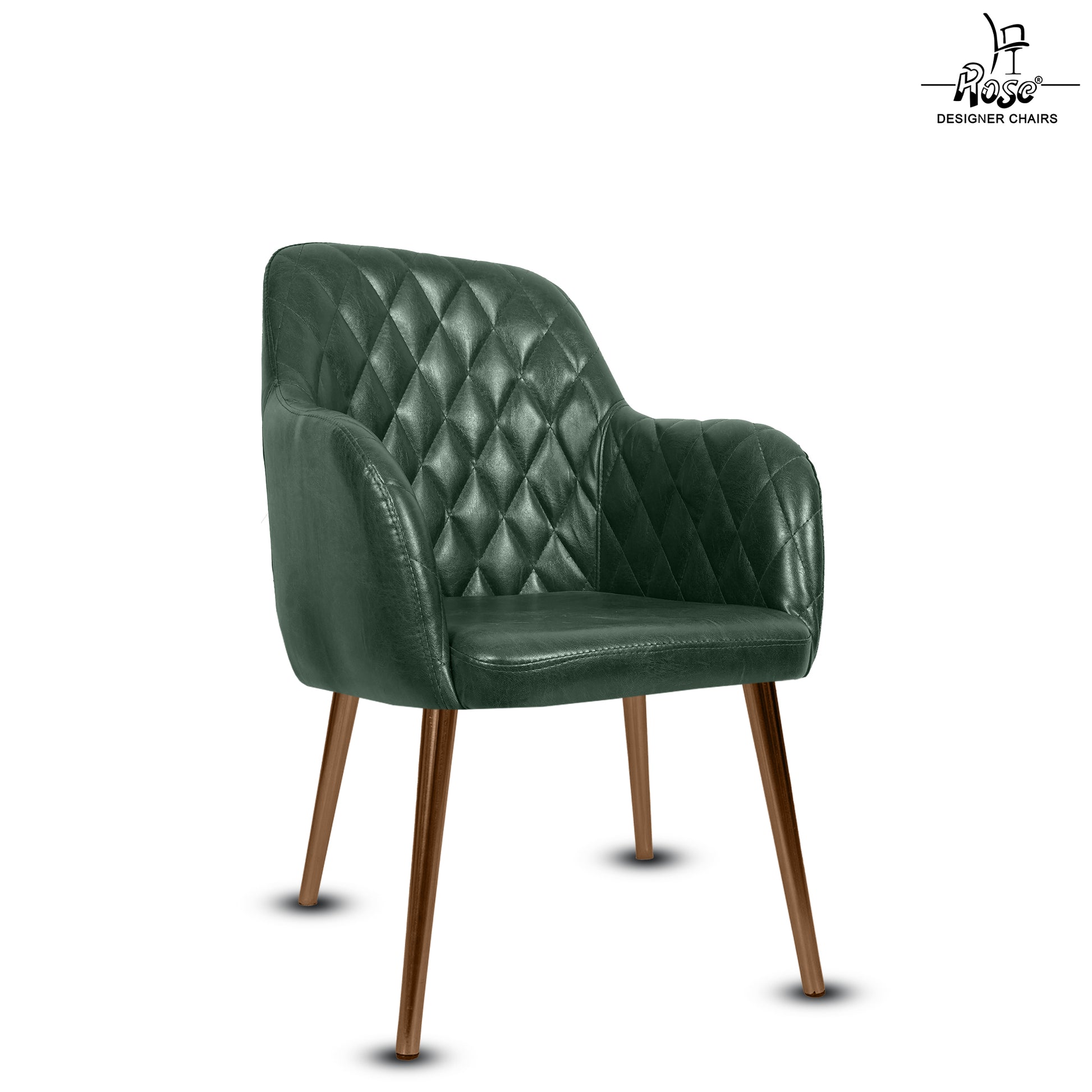 ROSE® Nova Dining Chair | Accent Chair for Living Room with Gold Legs and Copper Legs