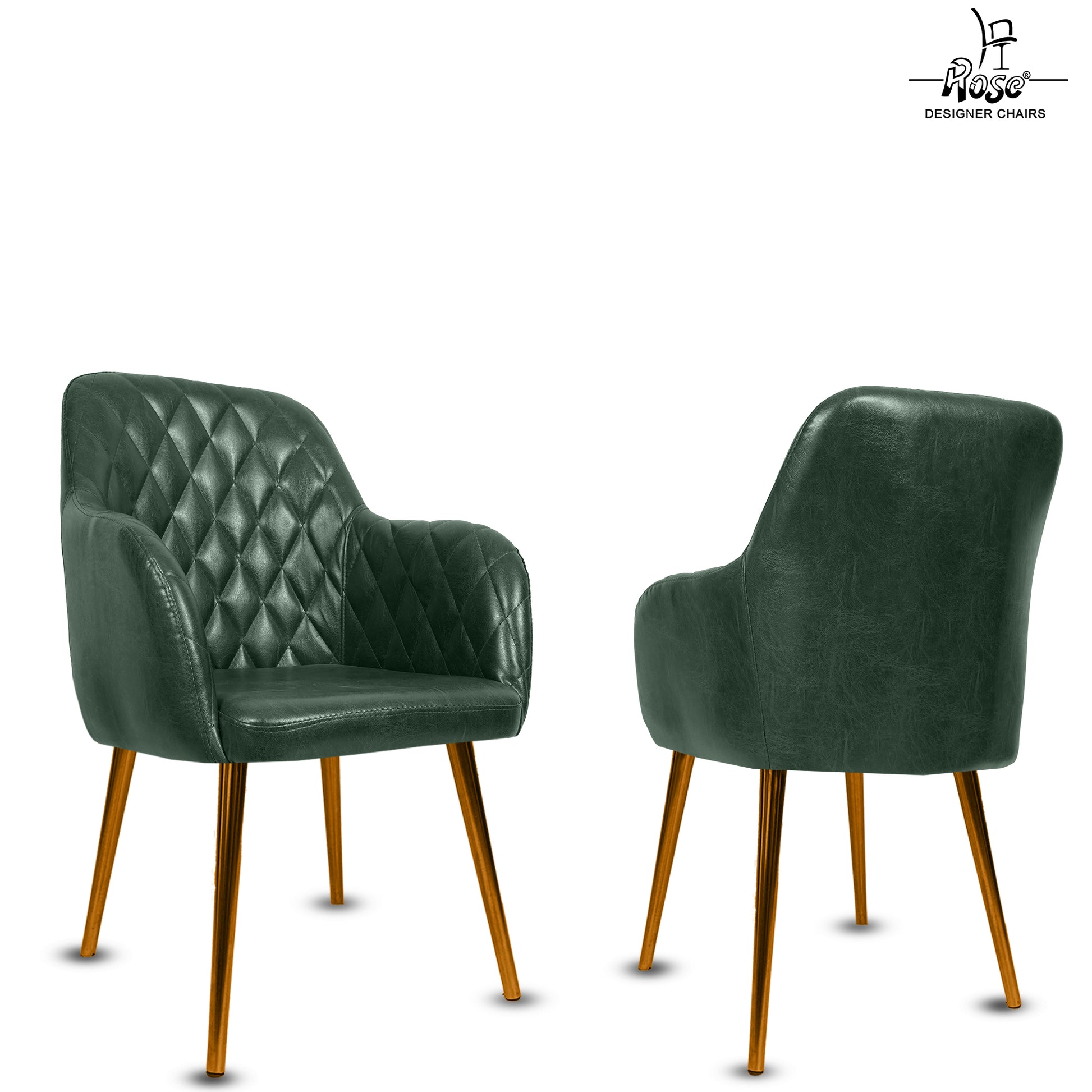 ROSE® Nova Dining Chair | Accent Chair for Living Room with Gold Legs and Copper Legs