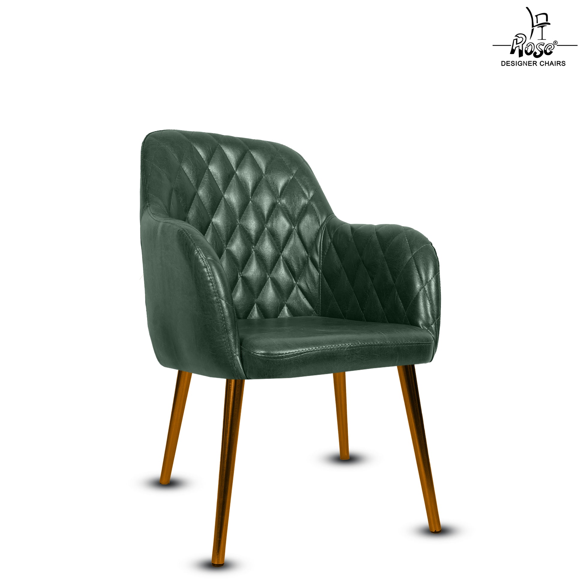 ROSE® Nova Dining Chair | Accent Chair for Living Room with Gold Legs and Copper Legs