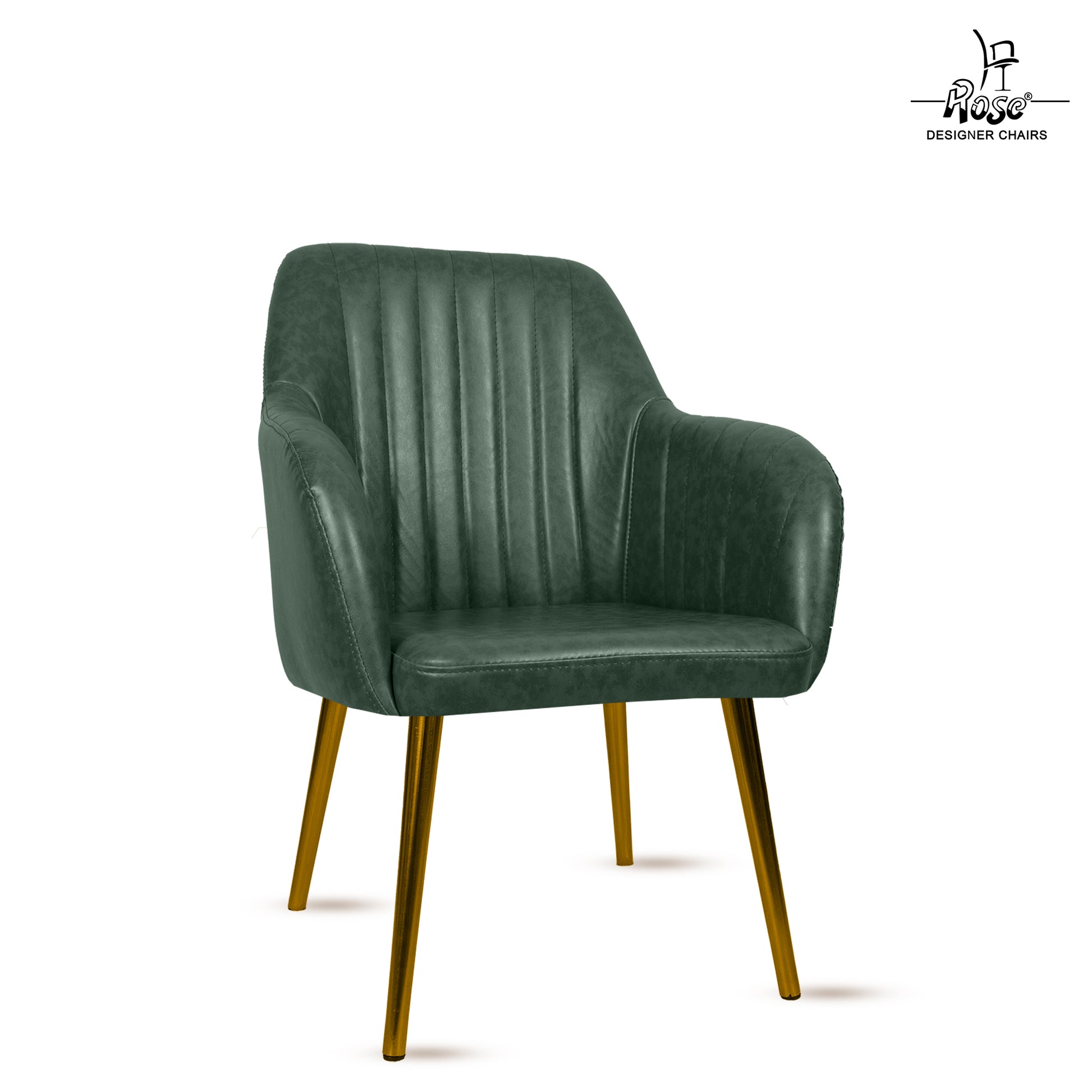 ROSE® Viha Dining Chair | Accent Chair for Living Room with Gold Legs and Copper Legs