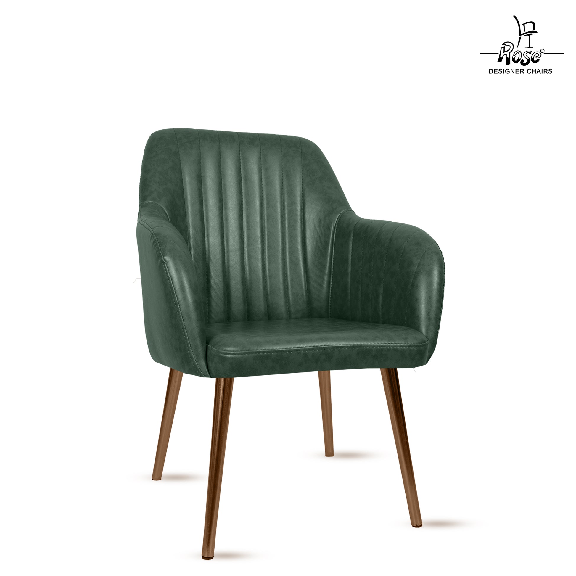 ROSE® Viha Dining Chair | Accent Chair for Living Room with Gold Legs and Copper Legs